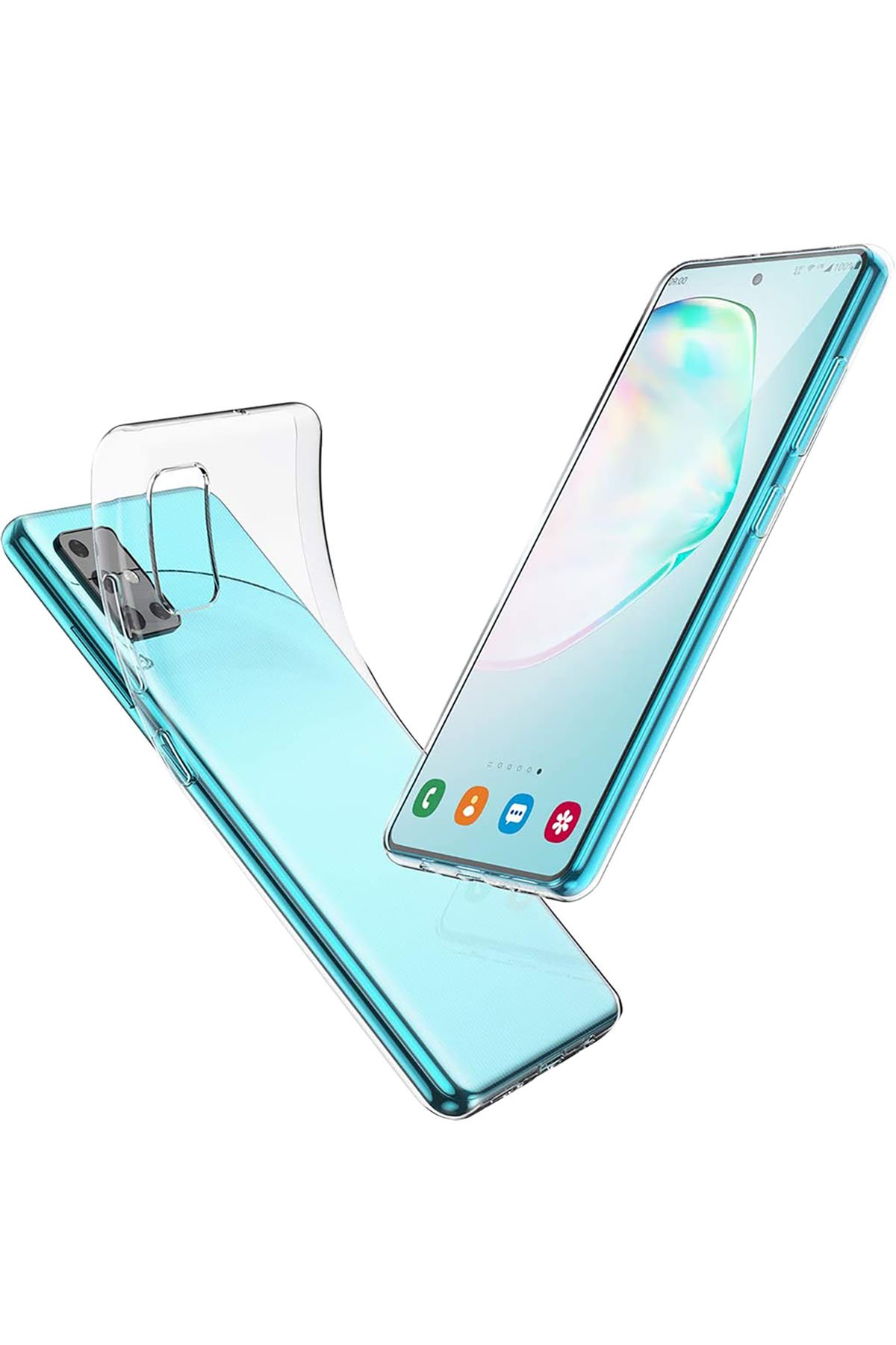 Newface Samsung Galaxy A51 Kılıf Montreal Silikon Kapak - Kırmızı