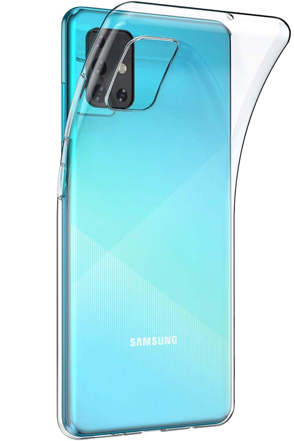 Newface Samsung Galaxy A51 Kılıf Montreal Silikon Kapak - Turkuaz