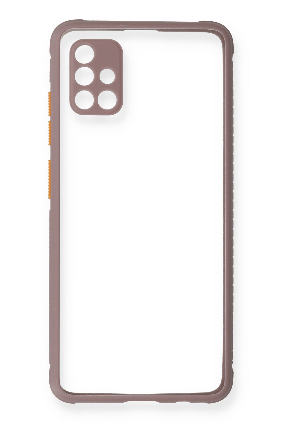 Newface Samsung Galaxy A51 Kılıf Miami Şeffaf Silikon - Fuşya