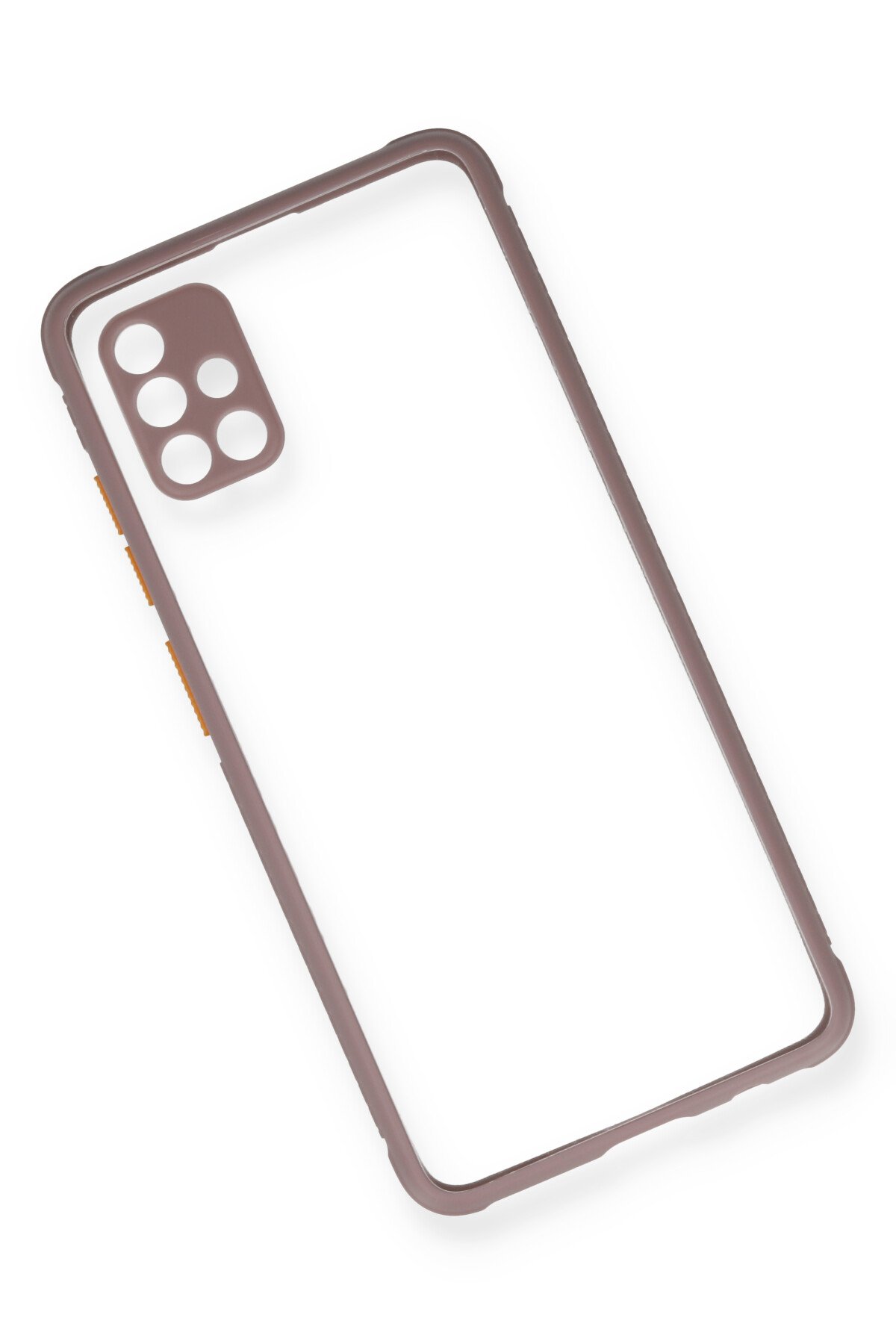Newface Samsung Galaxy A51 Kılıf Miami Şeffaf Silikon - Fuşya