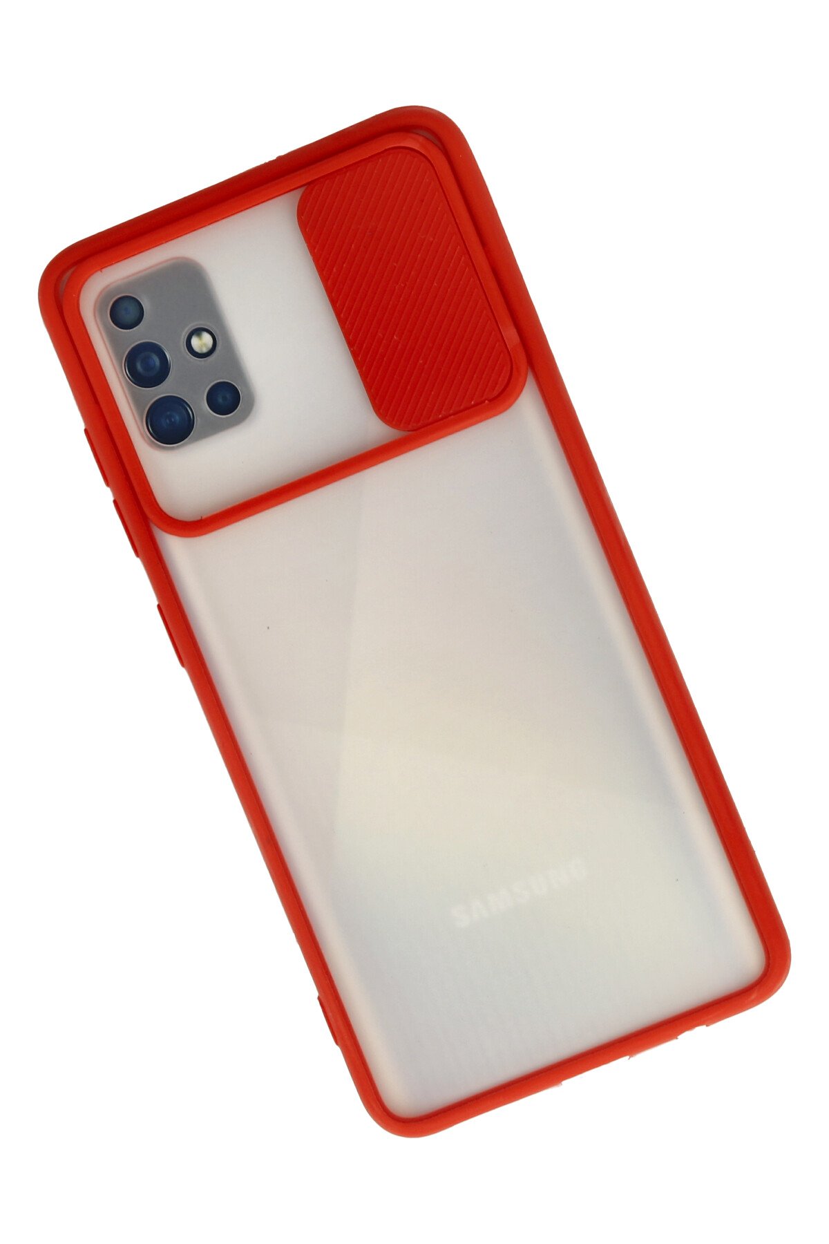 Newface Samsung Galaxy A51 Kılıf Platin Kamera Koruma Silikon - Siyah