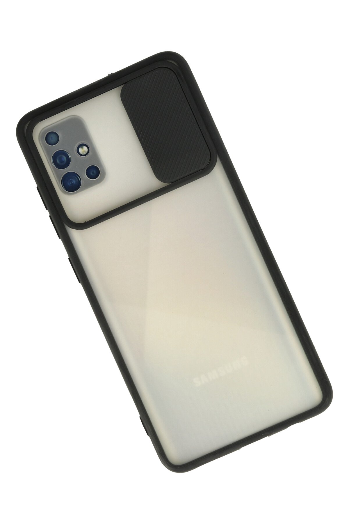 Newface Samsung Galaxy A51 Kılıf Miami Şeffaf Silikon - Fuşya