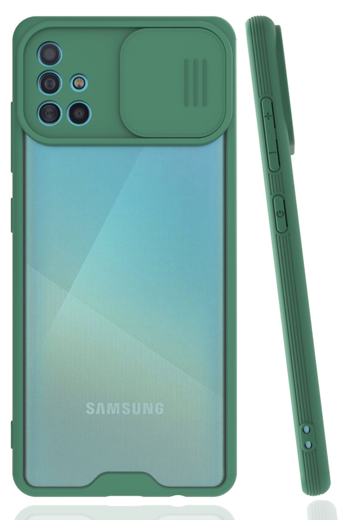 Newface Samsung Galaxy A51 Kılıf Nano içi Kadife  Silikon - Mavi