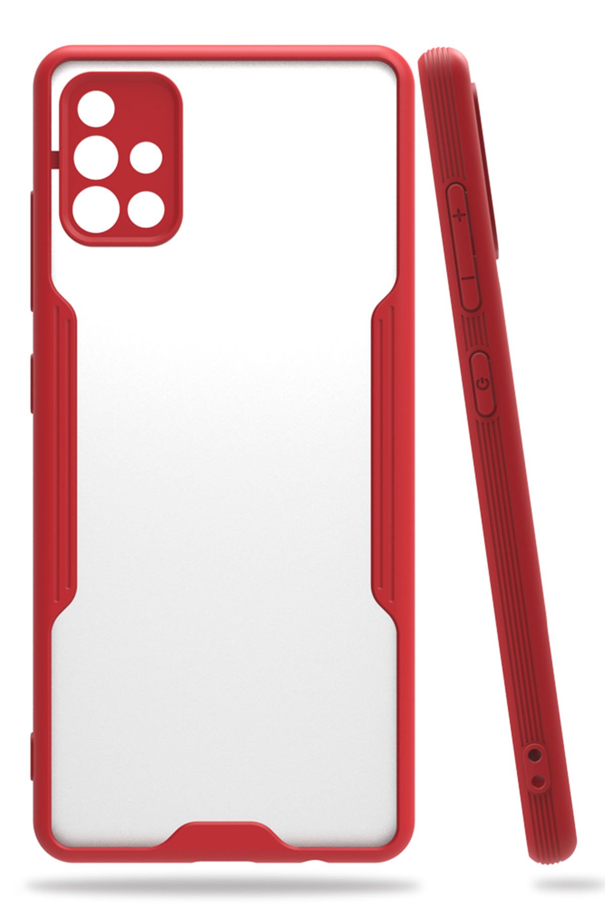 Newface Samsung Galaxy A51 Kılıf Montreal Silikon Kapak - Kırmızı
