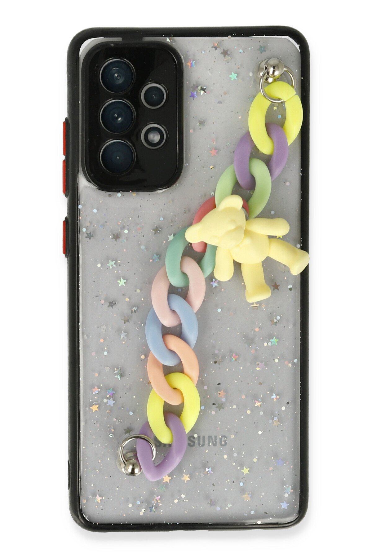Newface Samsung Galaxy A52S Kılıf Palm Buzlu Kamera Sürgülü Silikon - Siyah