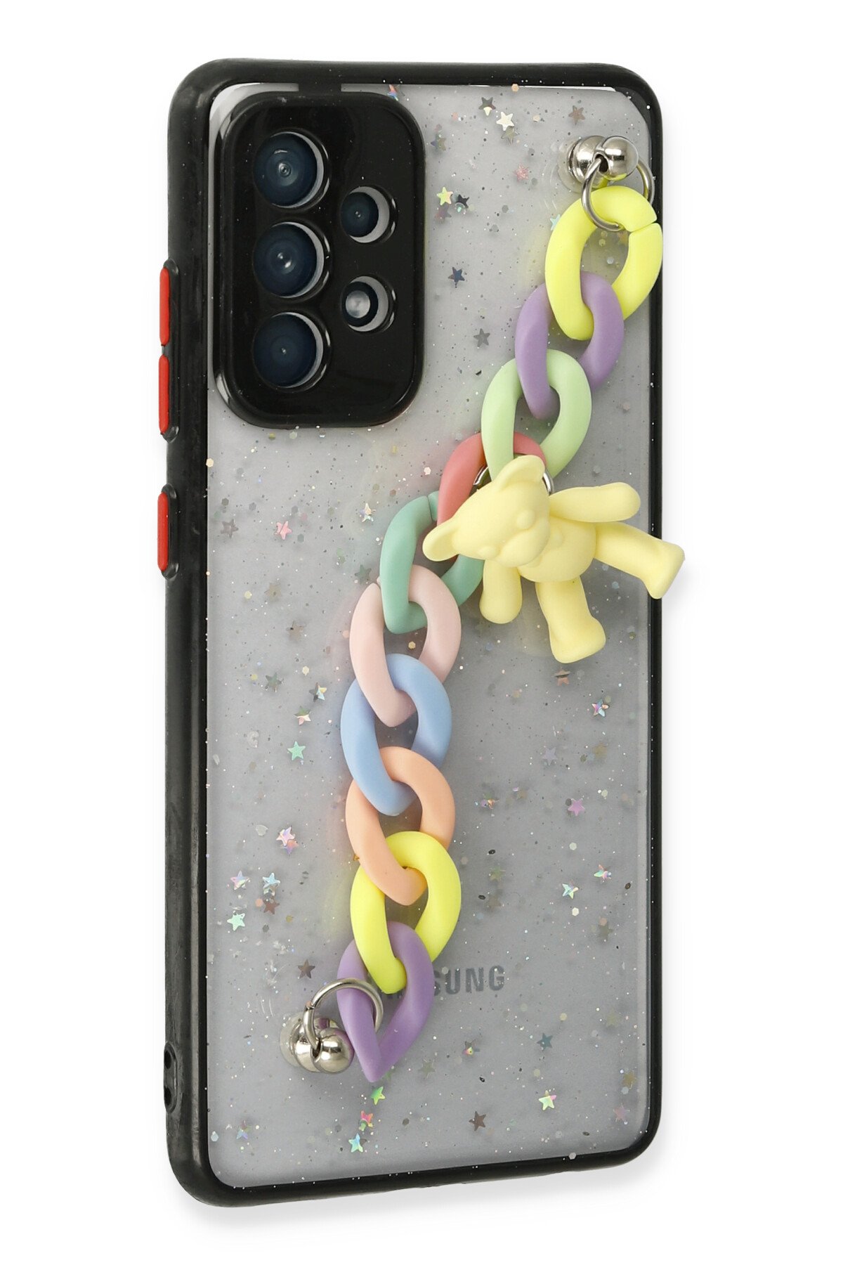 Newface Samsung Galaxy A52S Kılıf Palm Buzlu Kamera Sürgülü Silikon - Siyah