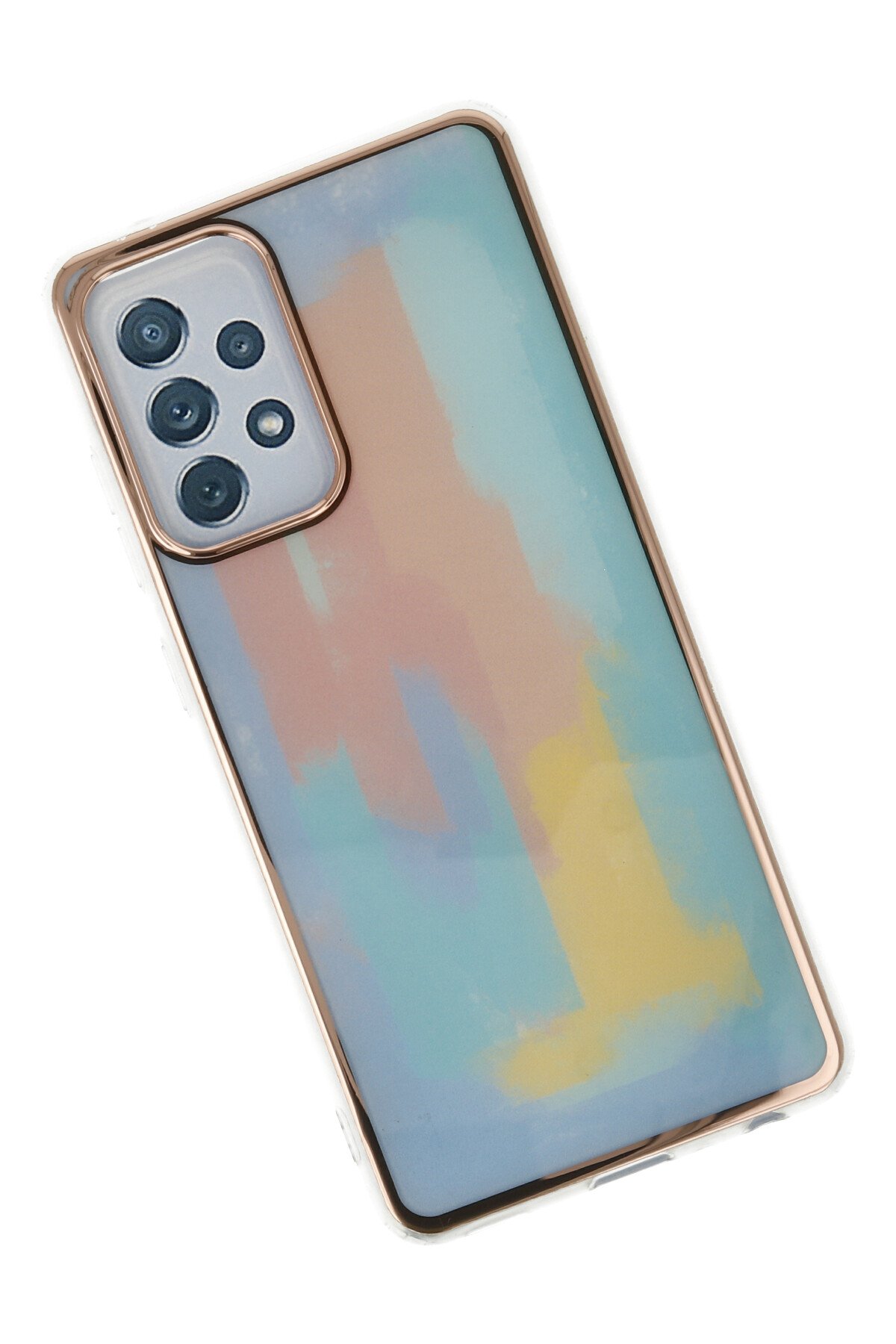Newface Samsung Galaxy A52 Kılıf Platin Kamera Koruma Silikon - Pembe