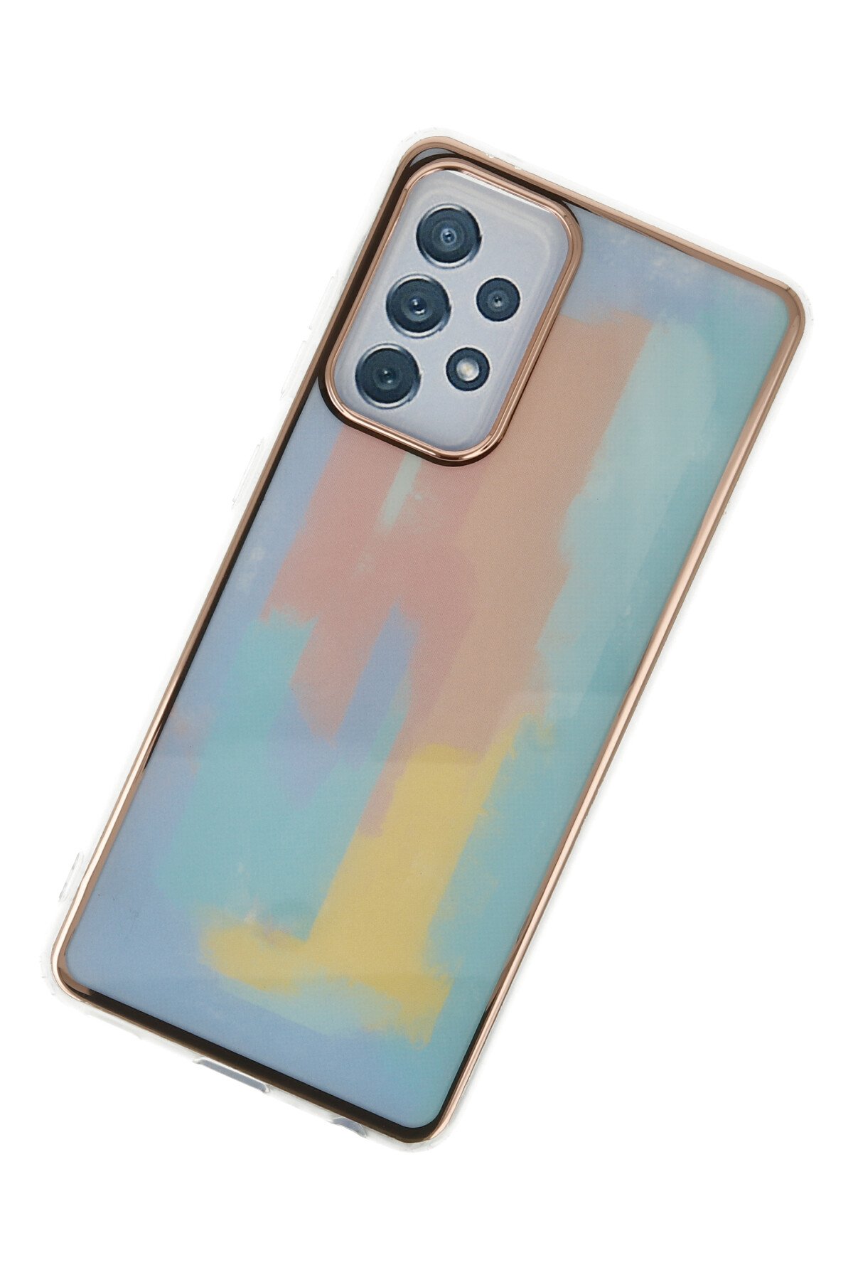 Newface Samsung Galaxy A52 Kılıf Platin Kamera Koruma Silikon - Pembe