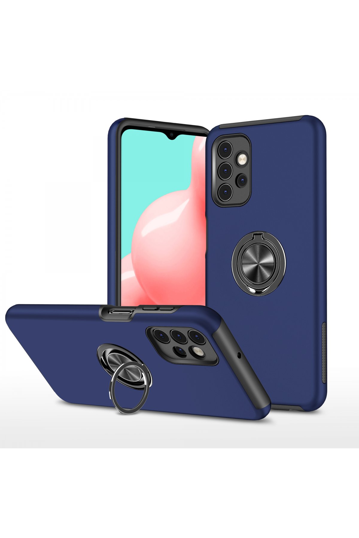 Newface Samsung Galaxy A52S Kılıf Pars Lens Yüzüklü Silikon - Gümüş