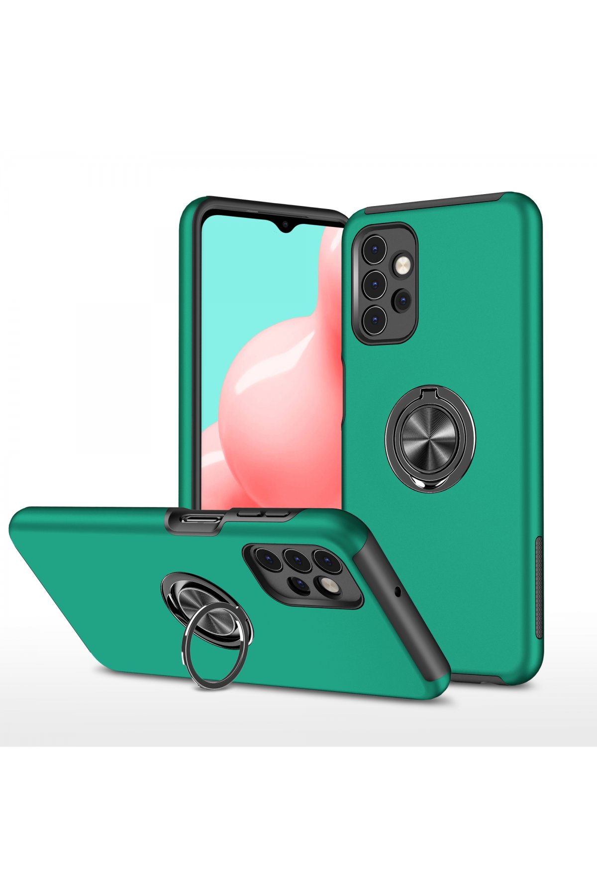 Newface Samsung Galaxy A52S Kılıf Sofya Yüzüklü Silikon Kapak - Lacivert