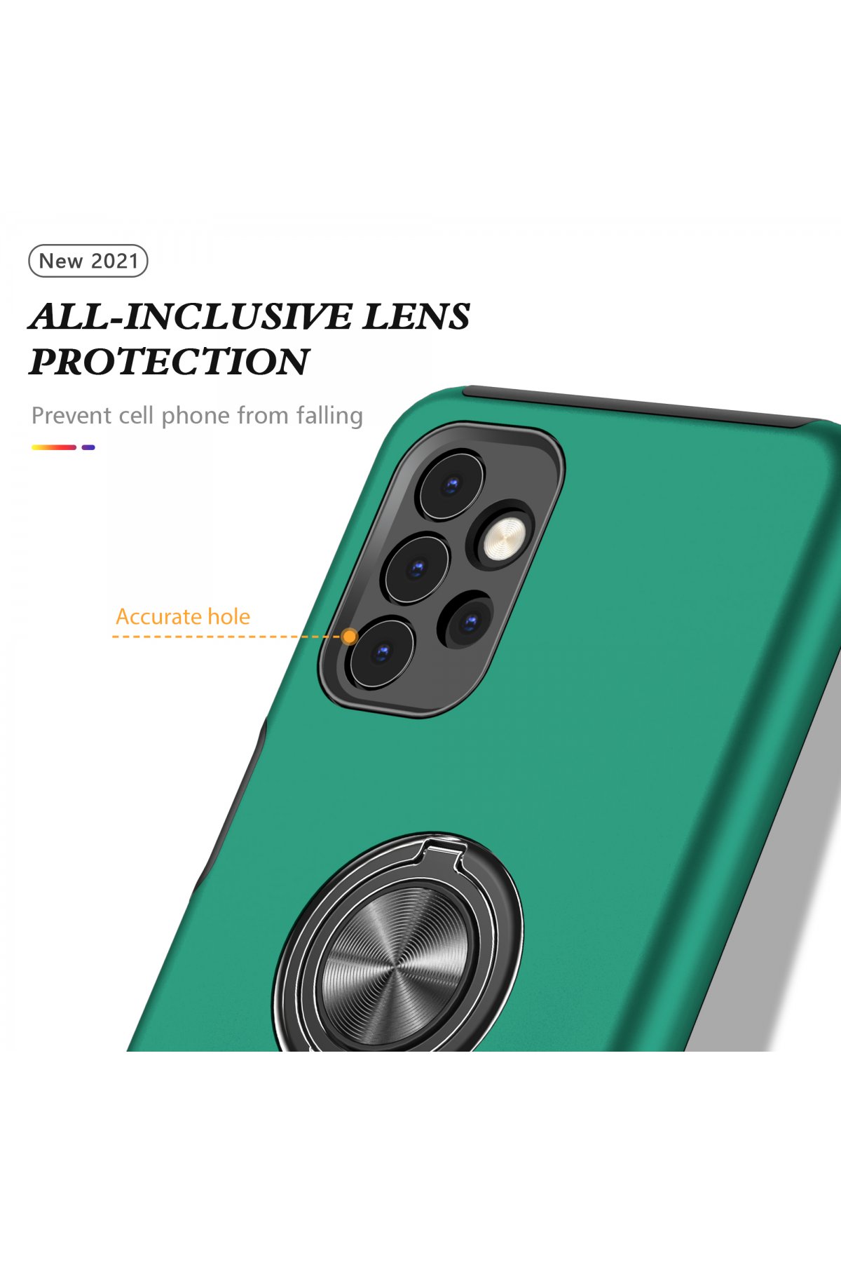 Newface Samsung Galaxy A52S Kılıf Sofya Yüzüklü Silikon Kapak - Lacivert