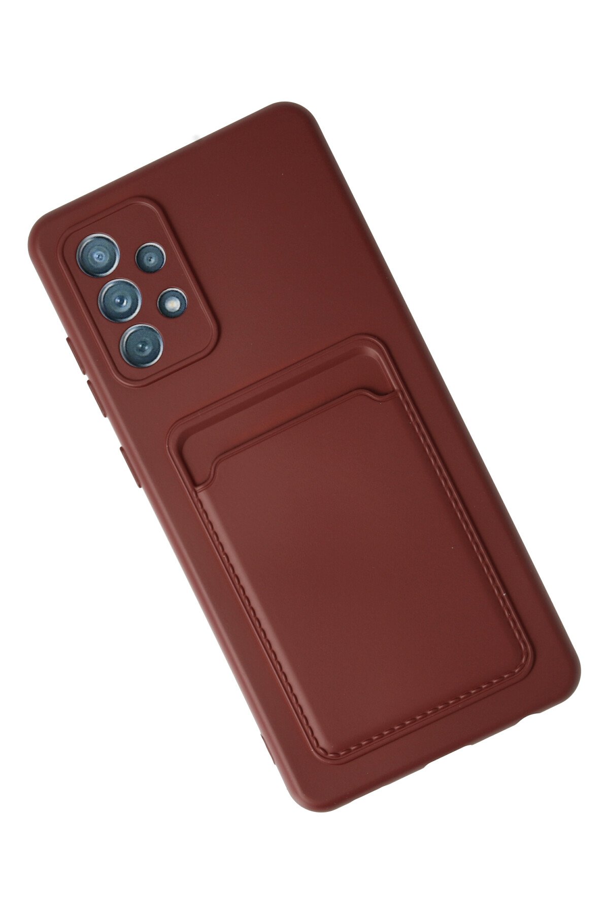 Newface Samsung Galaxy A52 Kılıf Montreal Yüzüklü Silikon Kapak - Siyah