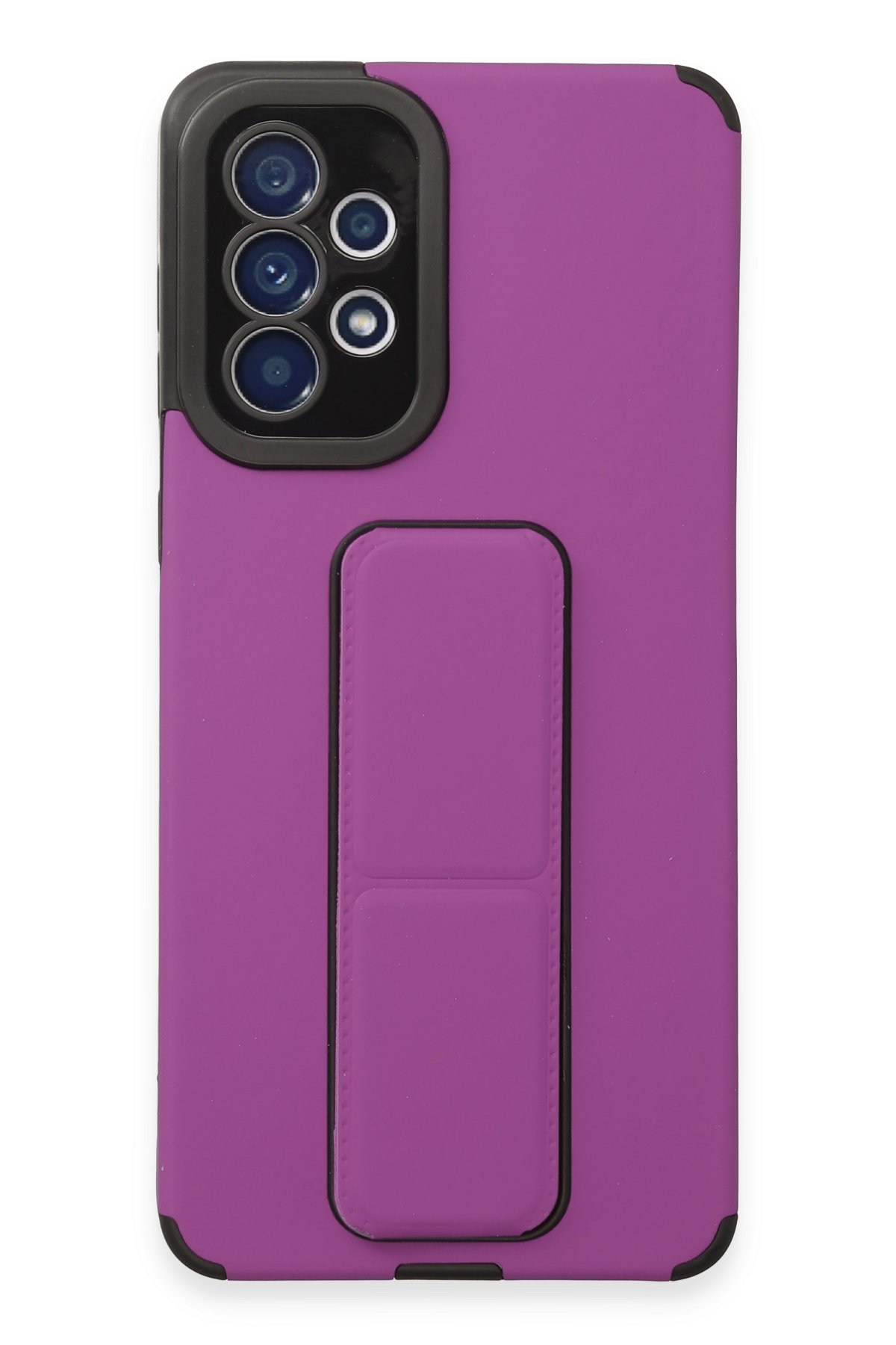 Newface Samsung Galaxy A52 Kılıf Palm Buzlu Kamera Sürgülü Silikon - Sarı