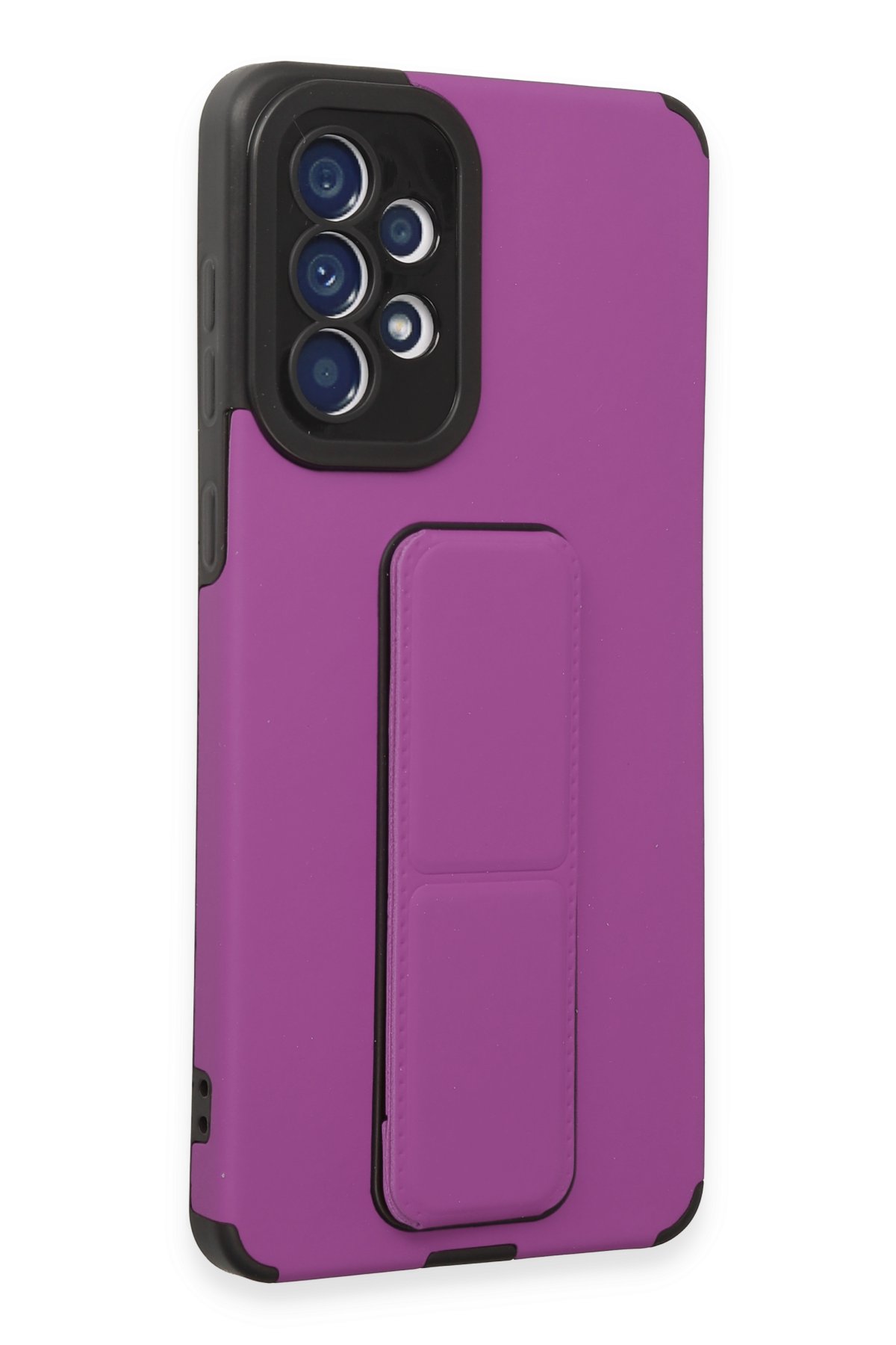 Newface Samsung Galaxy A52 Kılıf Palm Buzlu Kamera Sürgülü Silikon - Sarı