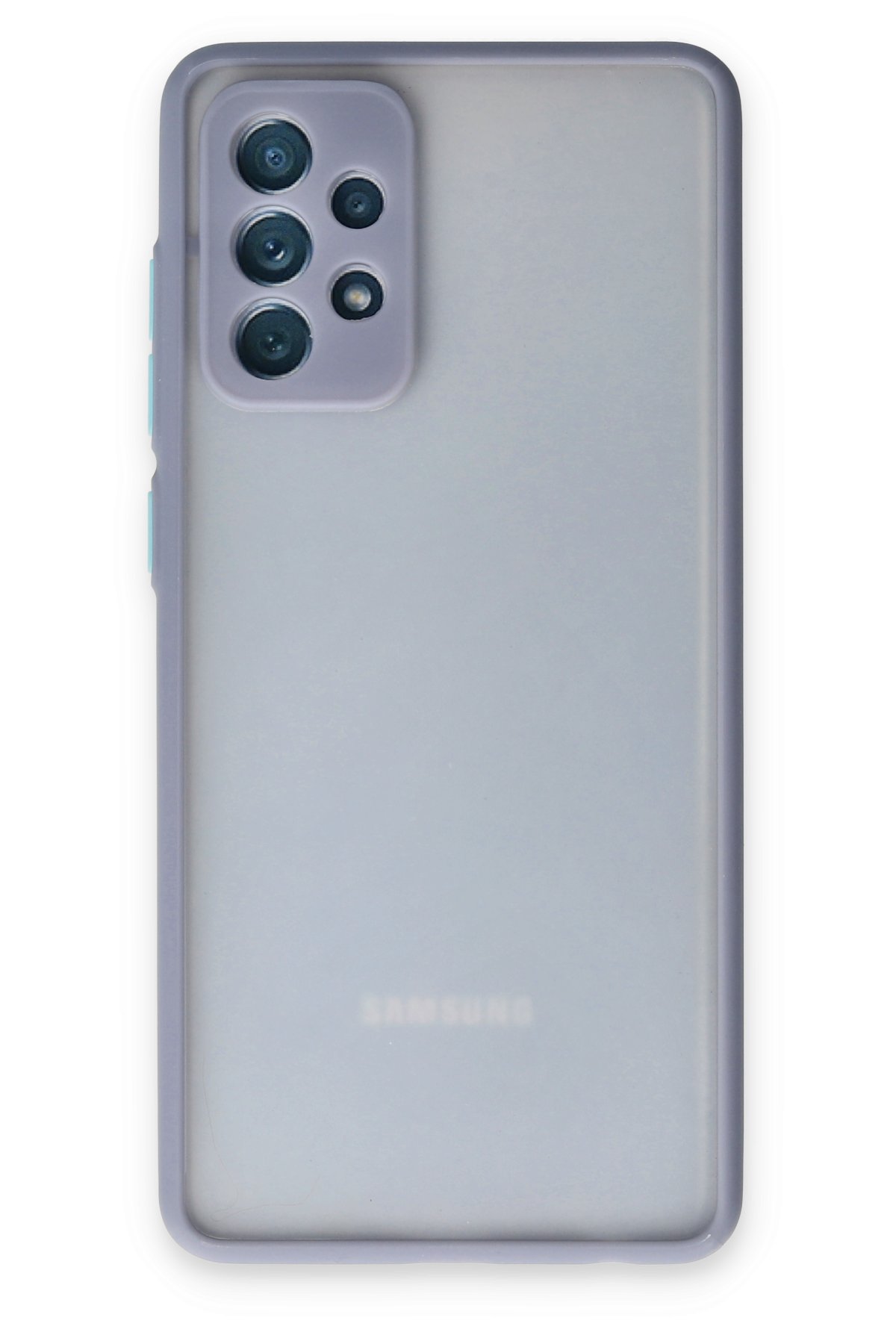 Newface Samsung Galaxy A52 Kılıf Palm Buzlu Kamera Sürgülü Silikon - Pembe