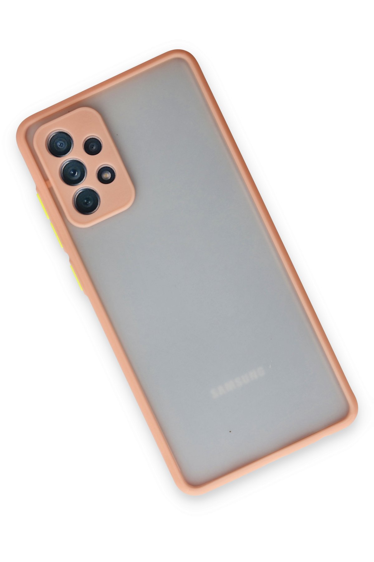 Newface Samsung Galaxy A52 Kılıf Sofya Yüzüklü Silikon Kapak - Rose