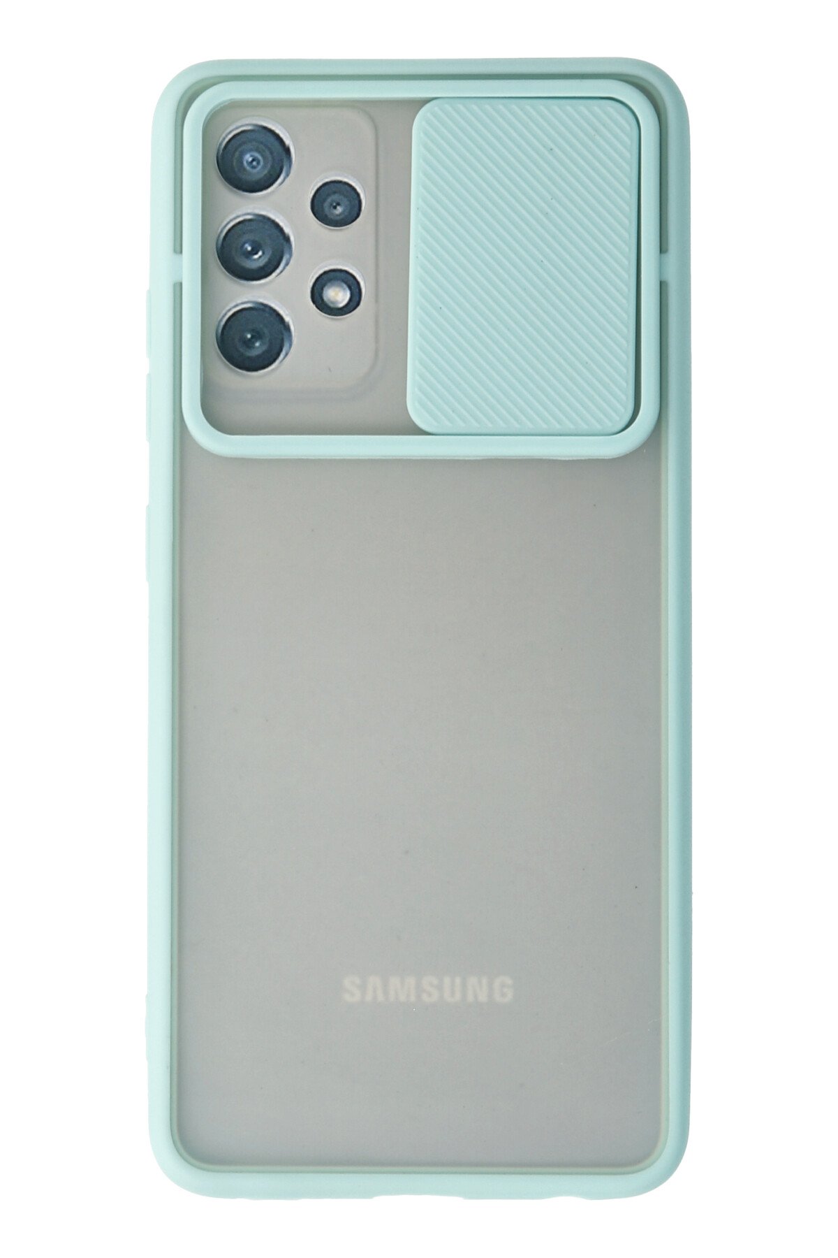 Newface Samsung Galaxy A52S Kılıf Lansman Glass Kapak - Sarı
