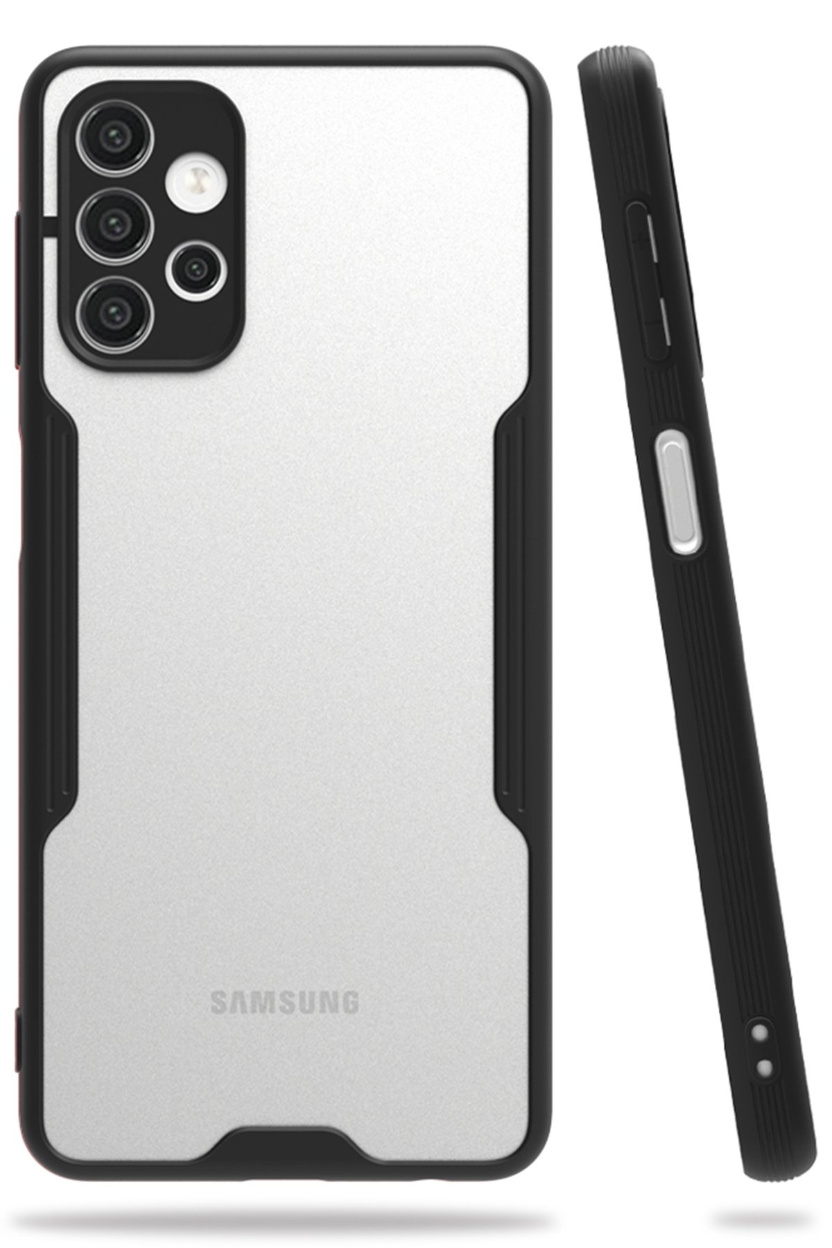 Newface Samsung Galaxy A52 Kılıf Liva Lens Silikon - Siyah