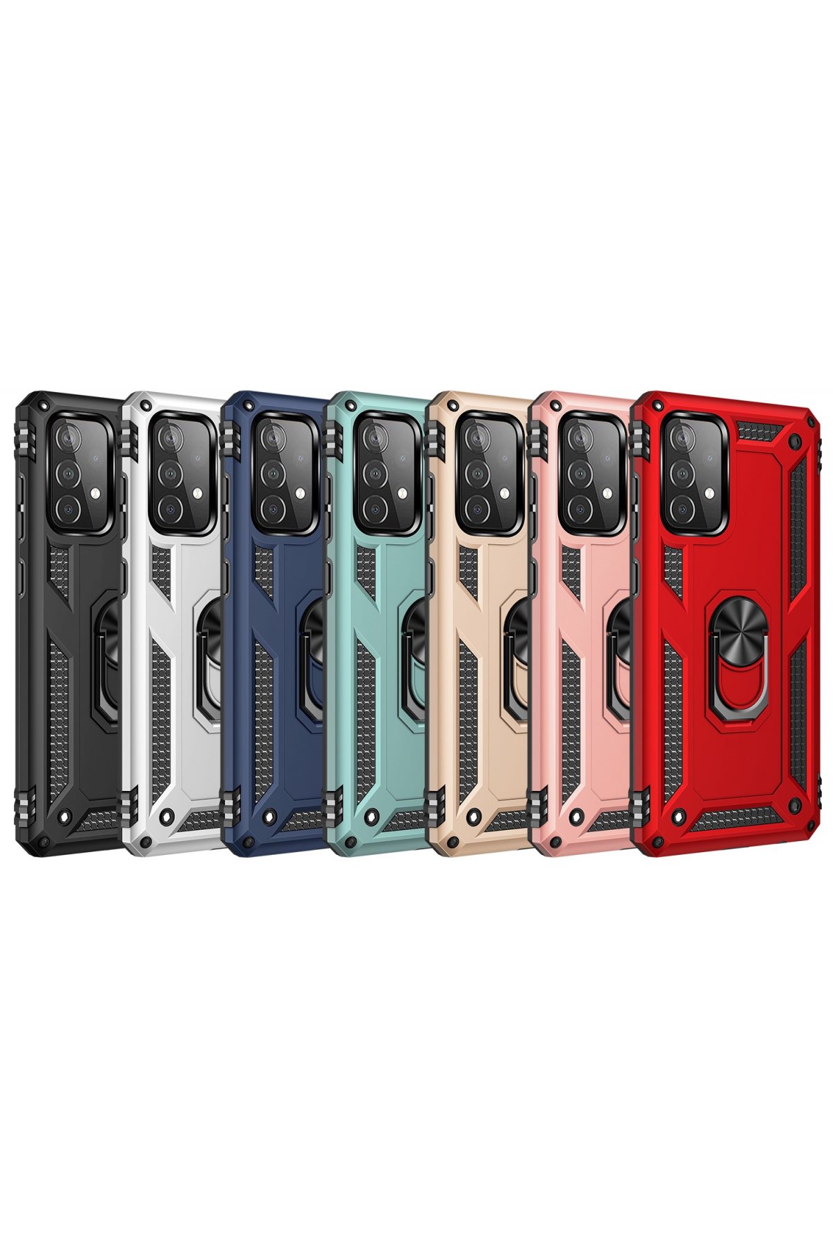 Newface Samsung Galaxy A52S Kılıf Lansman Glass Kapak - Pembe
