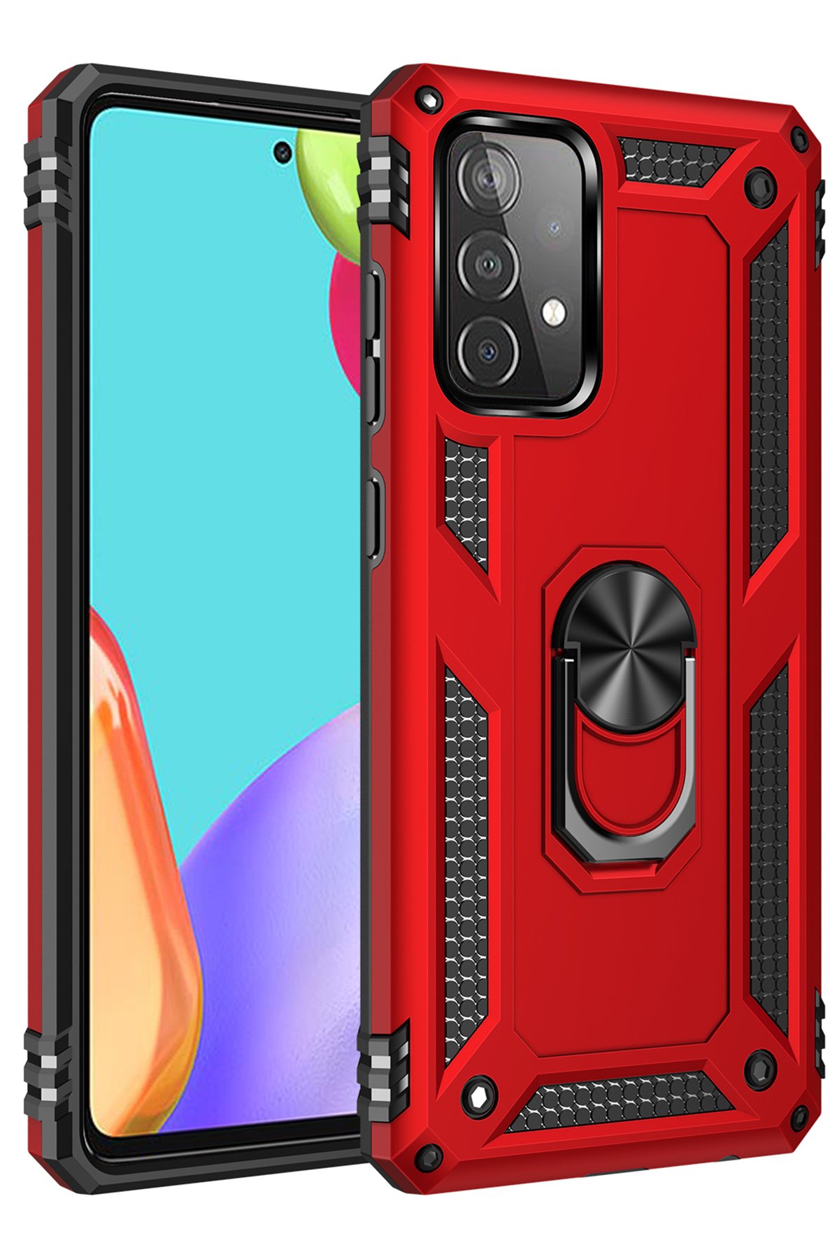 Newface Samsung Galaxy A52 Kılıf Optimum Silikon - Kırmızı