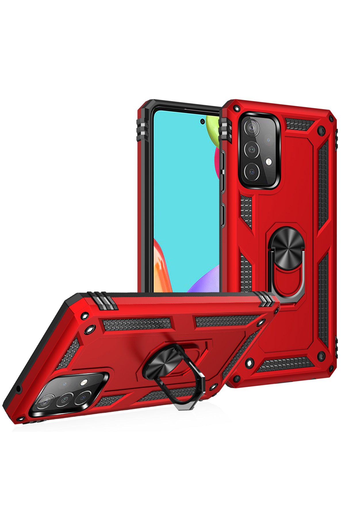 Newface Samsung Galaxy A52S Kılıf Montreal Silikon Kapak - Kırmızı