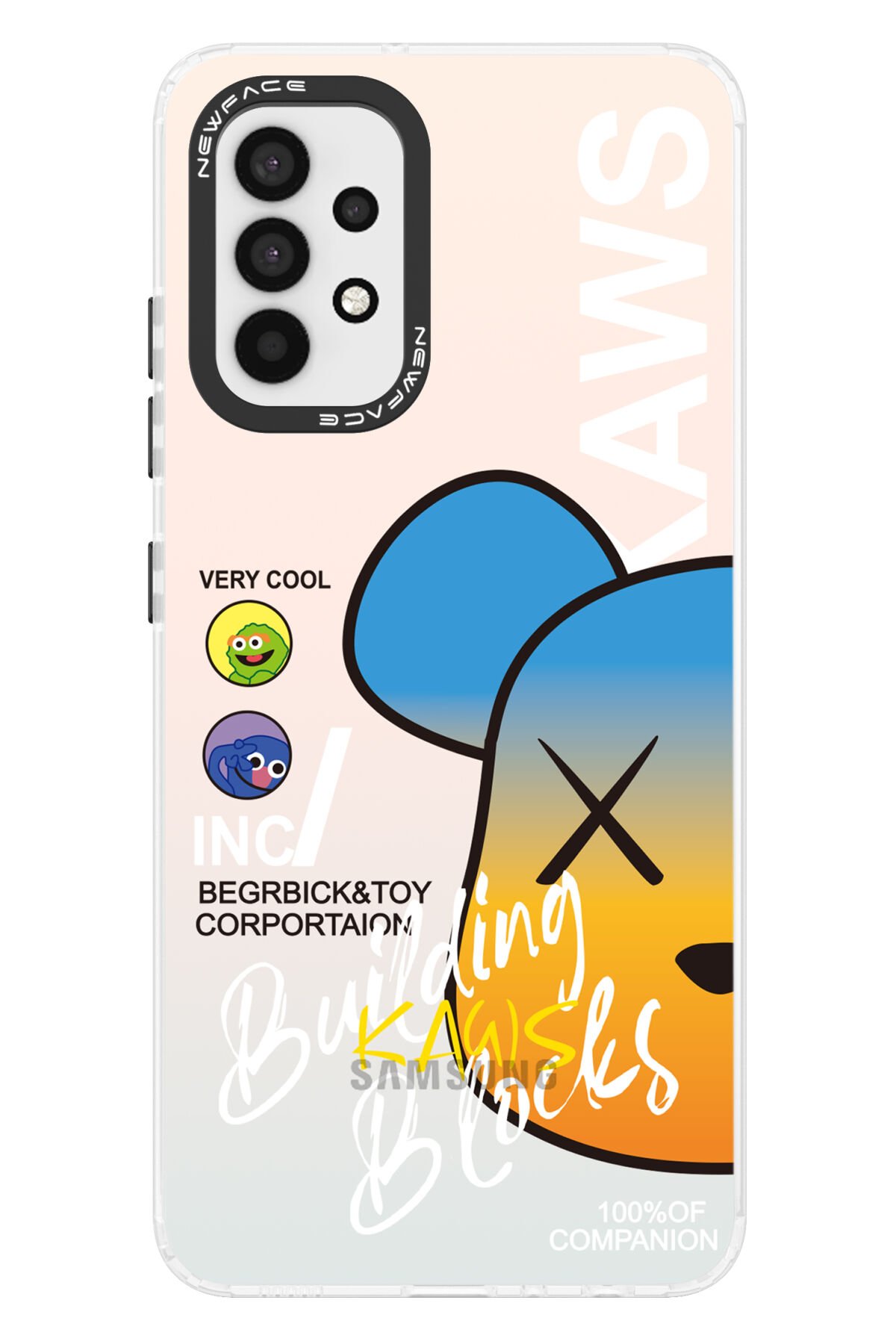 Newface Samsung Galaxy A53 5G Kılıf Mega Standlı Silikon - Pudra