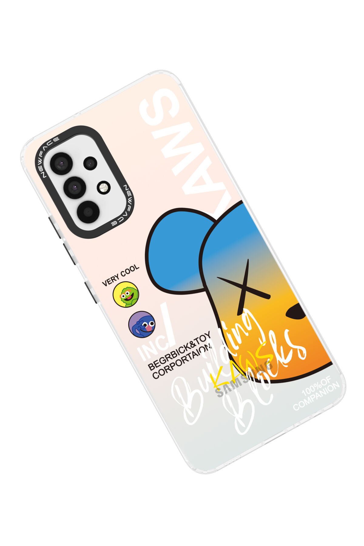 Newface Samsung Galaxy A53 5G Kılıf Mega Standlı Silikon - Pudra