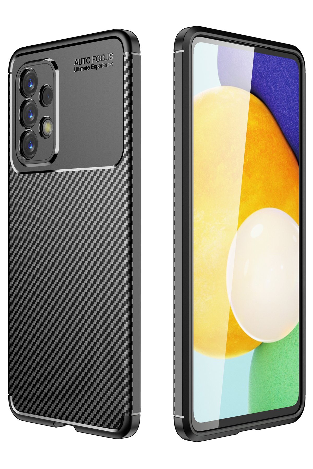 Newface Samsung Galaxy A53 5G Kılıf Ebruli Lansman Silikon - Kırmızı-Mor