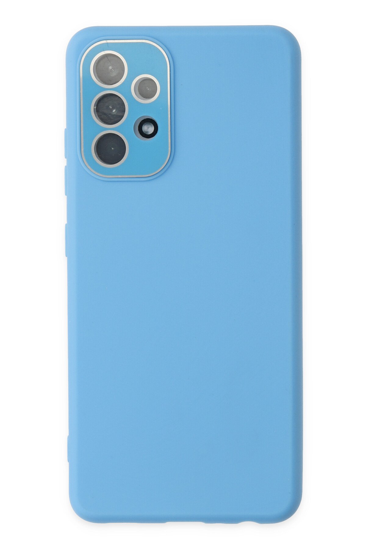 Newface Samsung Galaxy A53 5G Kılıf Ebruli Lansman Silikon - Sarı-Mavi