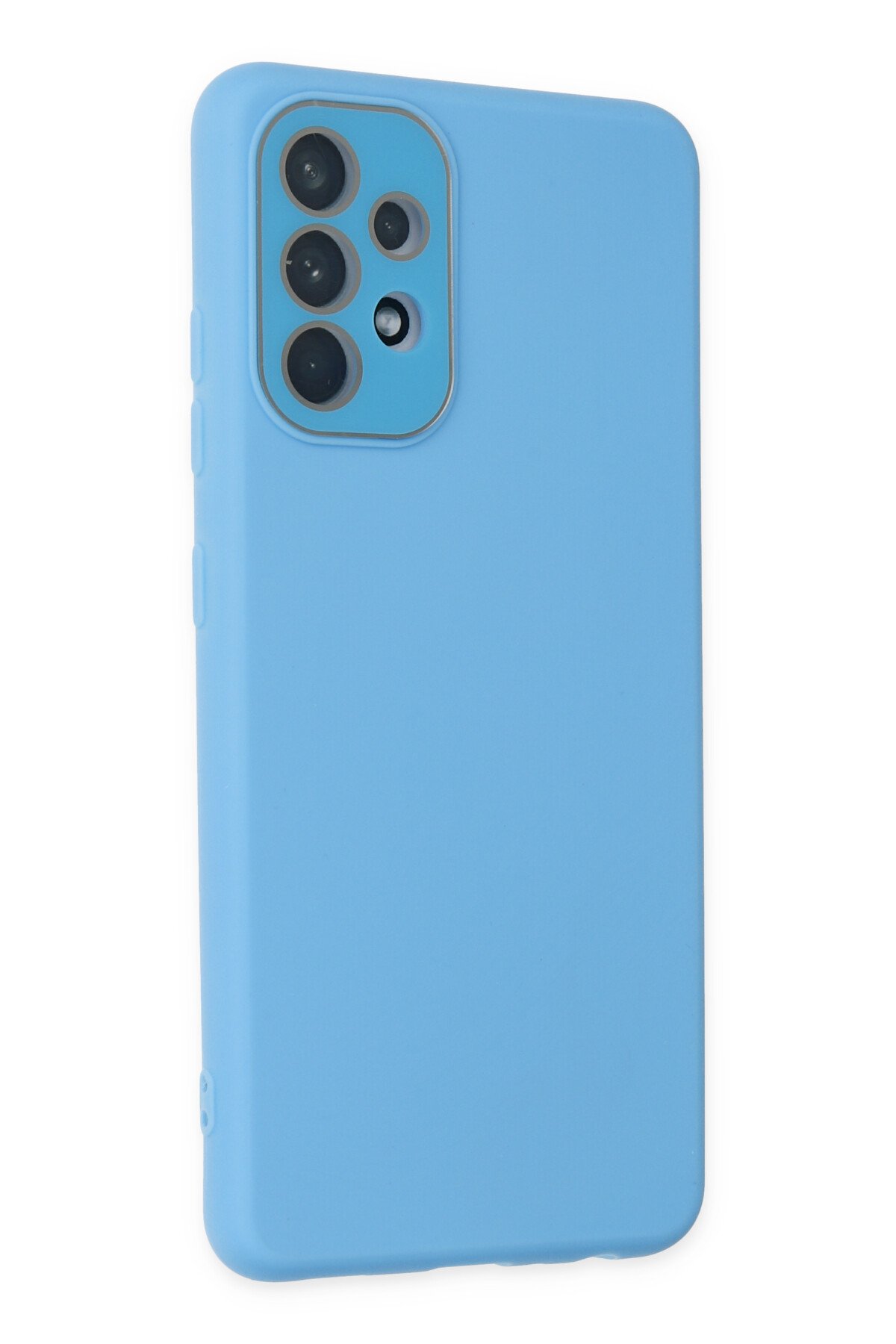 Newface Samsung Galaxy A53 5G Kılıf Ebruli Lansman Silikon - Sarı-Mavi