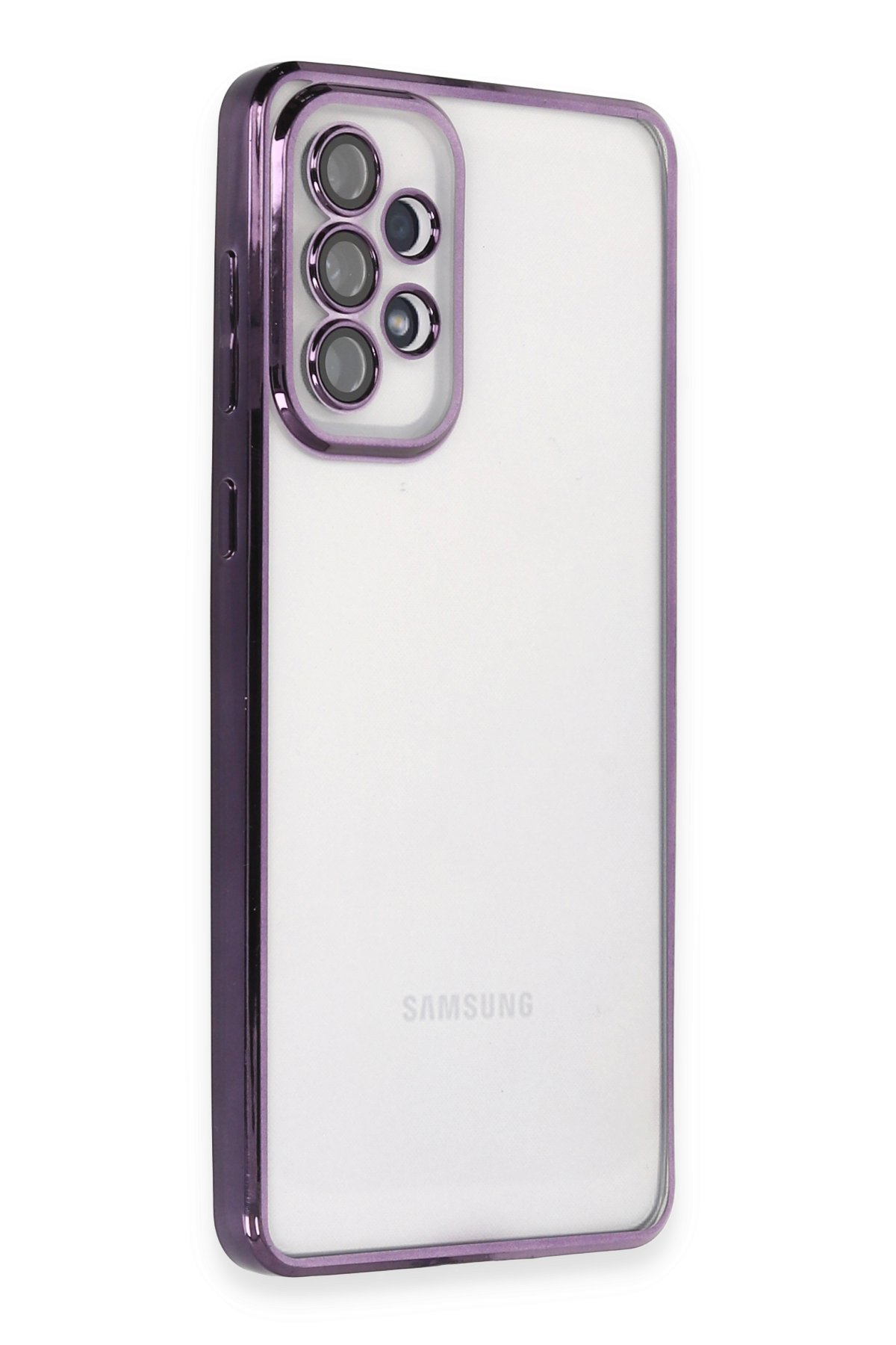 Newface Samsung Galaxy A53 5G Kılıf Palm Buzlu Kamera Sürgülü Silikon - Sarı
