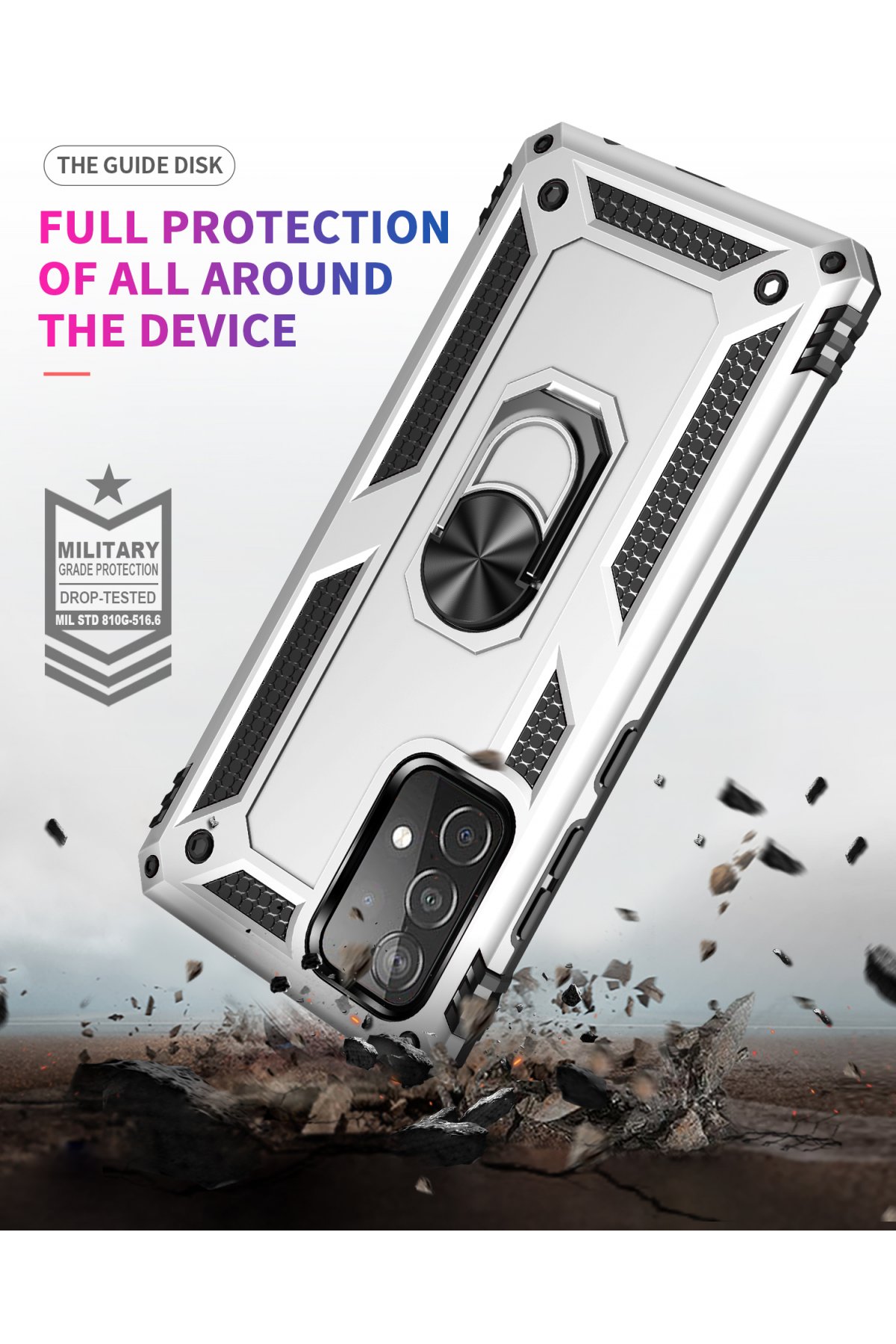 Newface Samsung Galaxy A53 5G Kılıf Sofya Yüzüklü Silikon Kapak - Yeşil