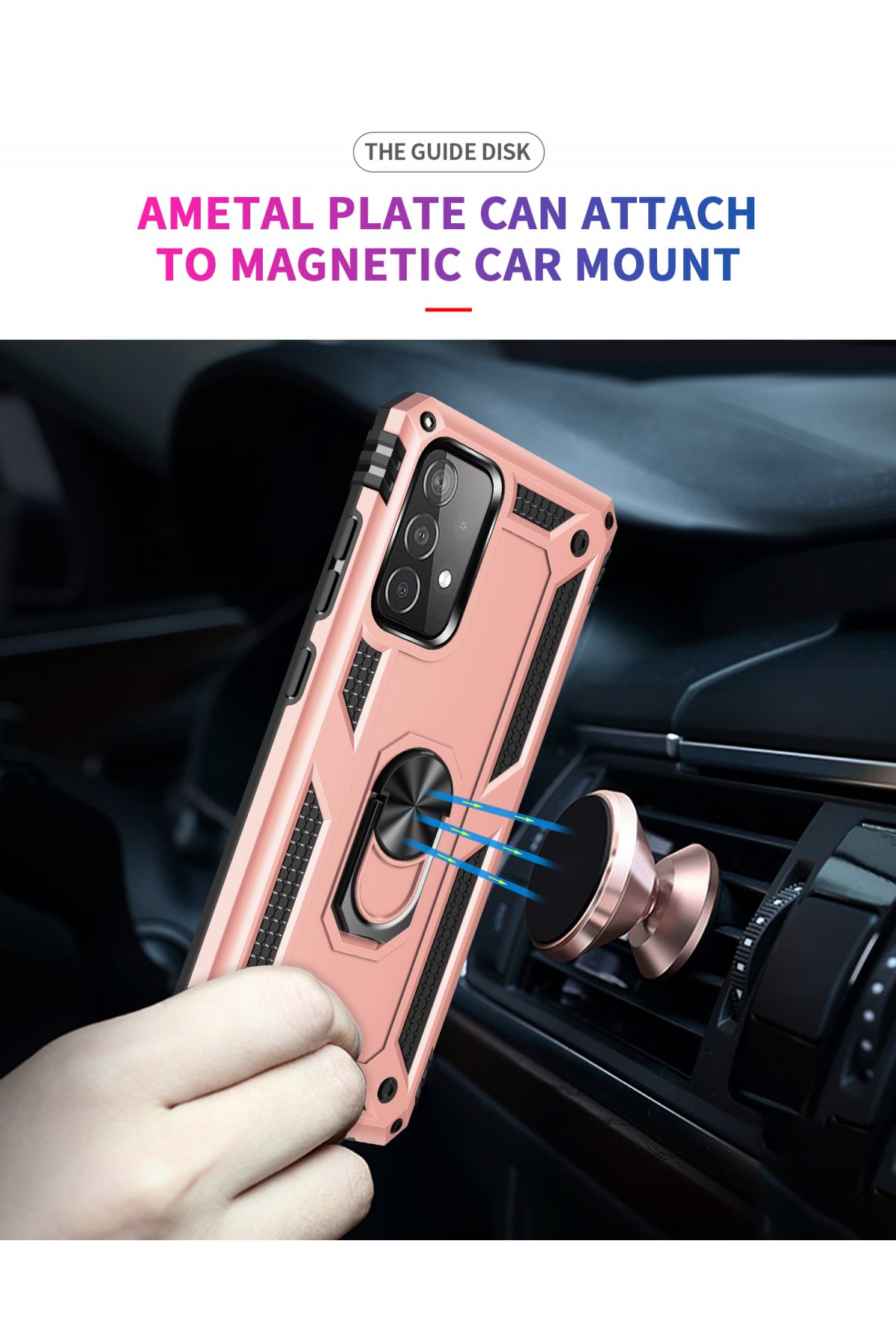 Newface Samsung Galaxy A53 5G Kılıf Pars Lens Yüzüklü Silikon - Kırmızı