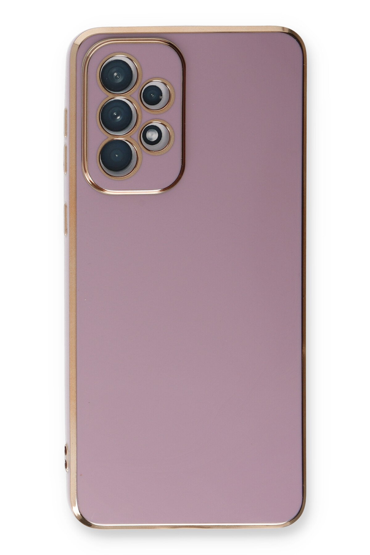 Newface Samsung Galaxy A53 5G Kılıf Pars Lens Yüzüklü Silikon - Gümüş