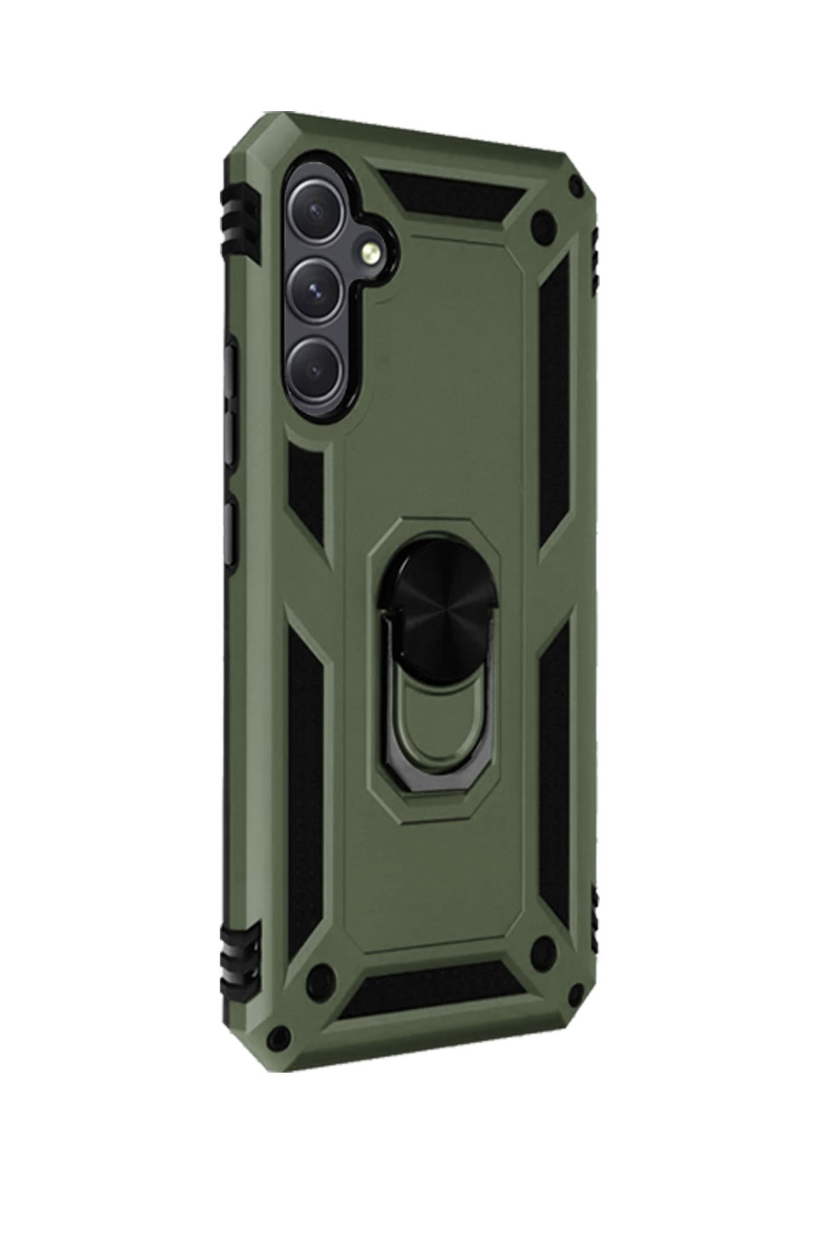 Newface Samsung Galaxy A54 5G Kılıf Mega Standlı Silikon - Kırmızı