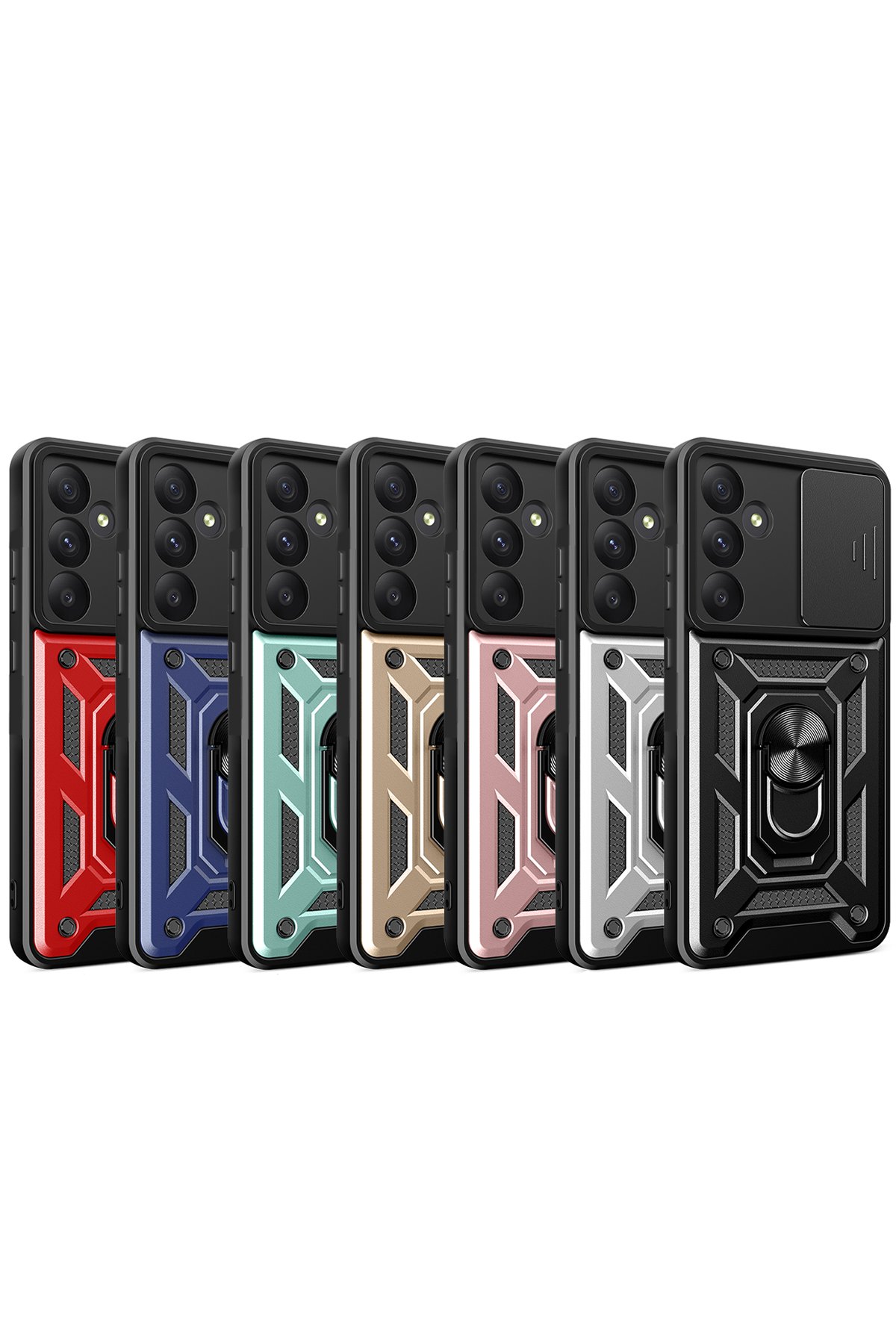 Newface Samsung Galaxy A55 5G Kılıf Flip Cover - Kırmızı