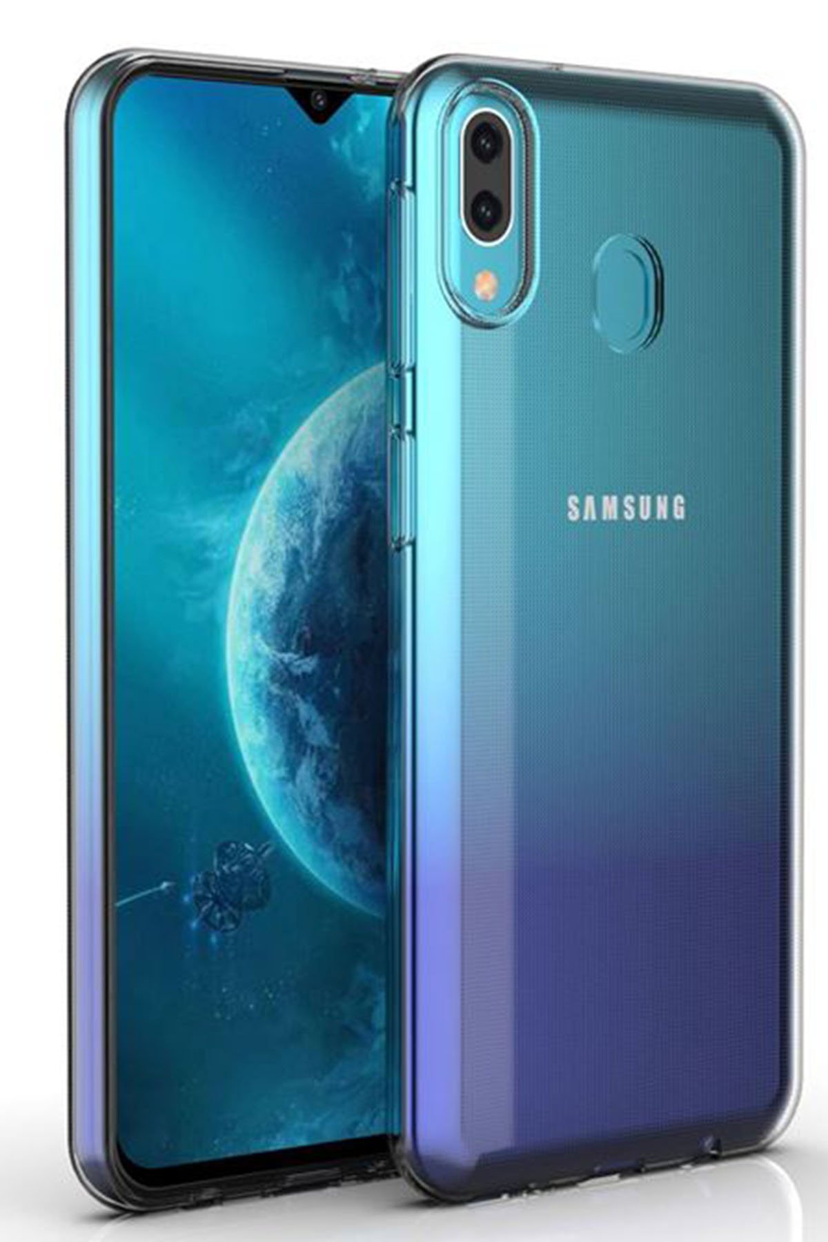 Newface Samsung Galaxy A60 Kılıf First Silikon - Mürdüm