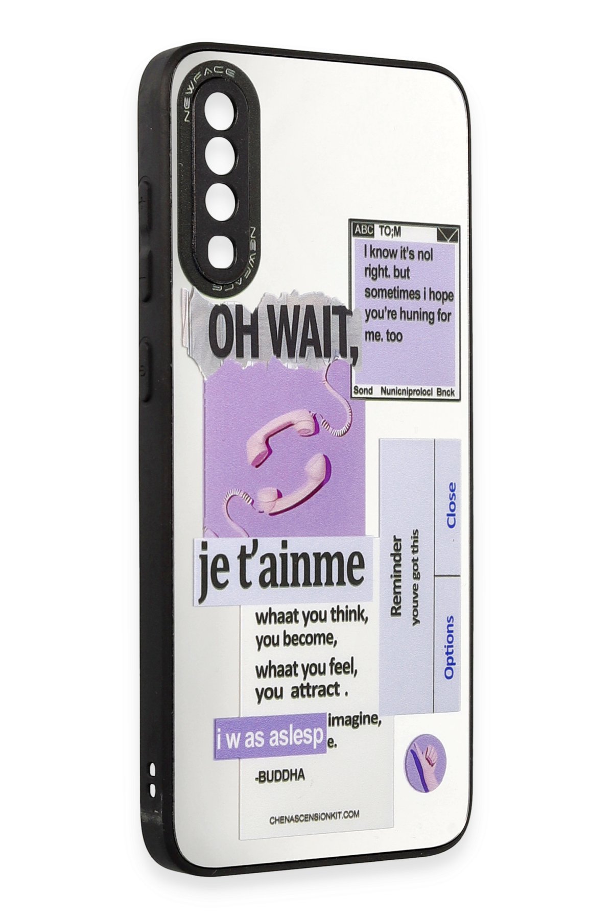 Newface Samsung Galaxy A70 Kılıf Volet Silikon - Siyah