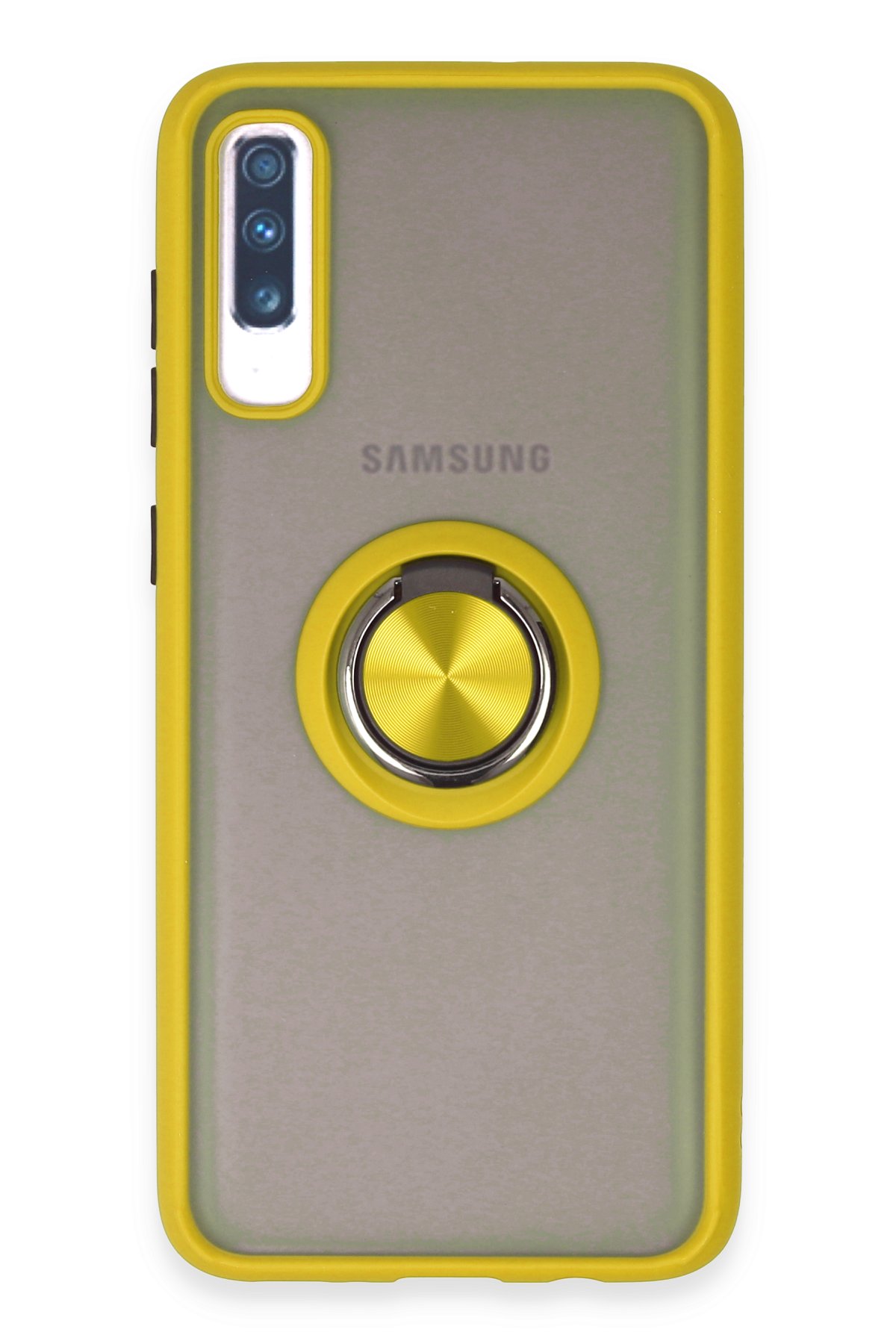 Newface Samsung Galaxy A70 Kılıf Nano içi Kadife Silikon - Turuncu