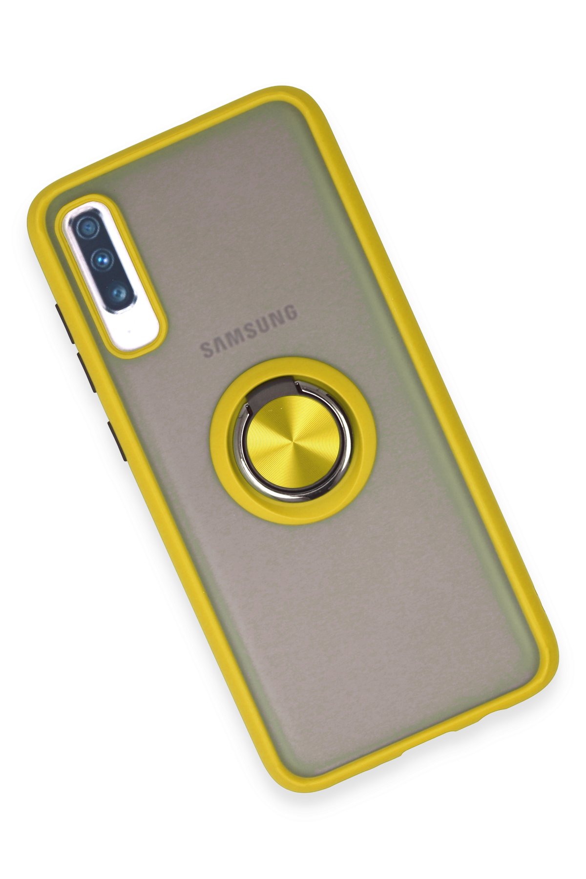 Newface Samsung Galaxy A70 Kılıf Nano içi Kadife Silikon - Turuncu