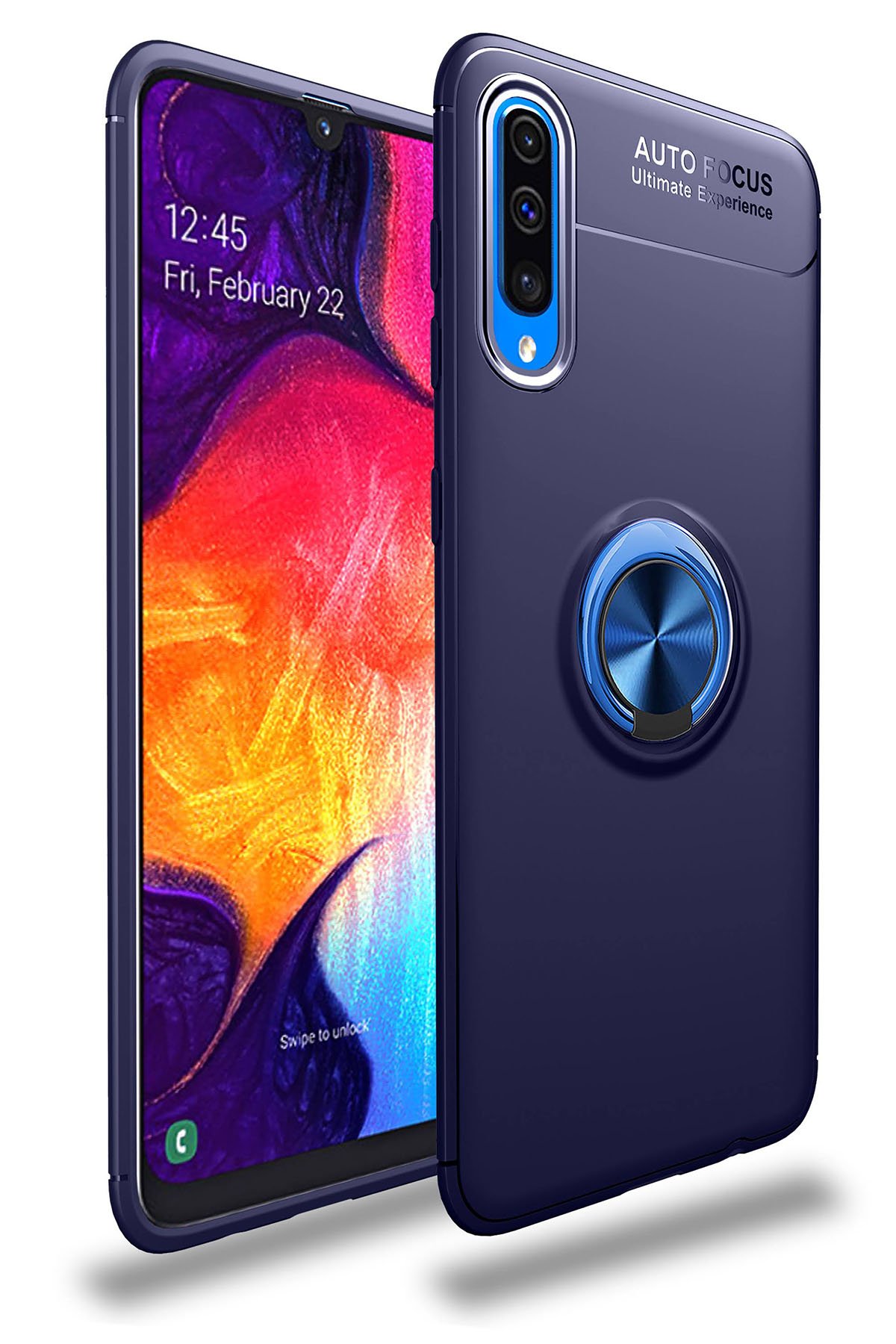 Newface Samsung Galaxy A70 Kılıf Volet Silikon - Mor