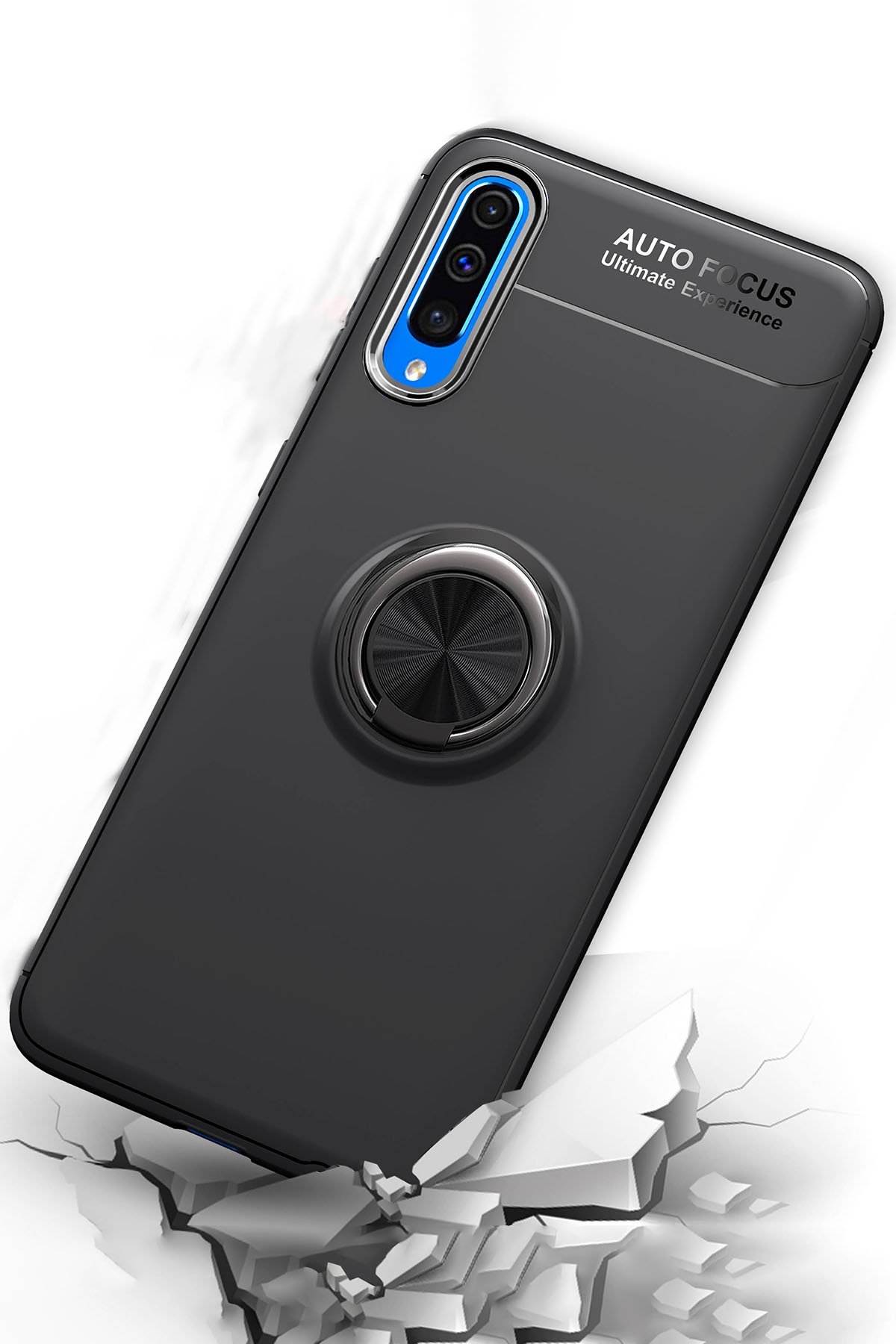 Newface Samsung Galaxy A70 Kılıf Volet Silikon - Siyah