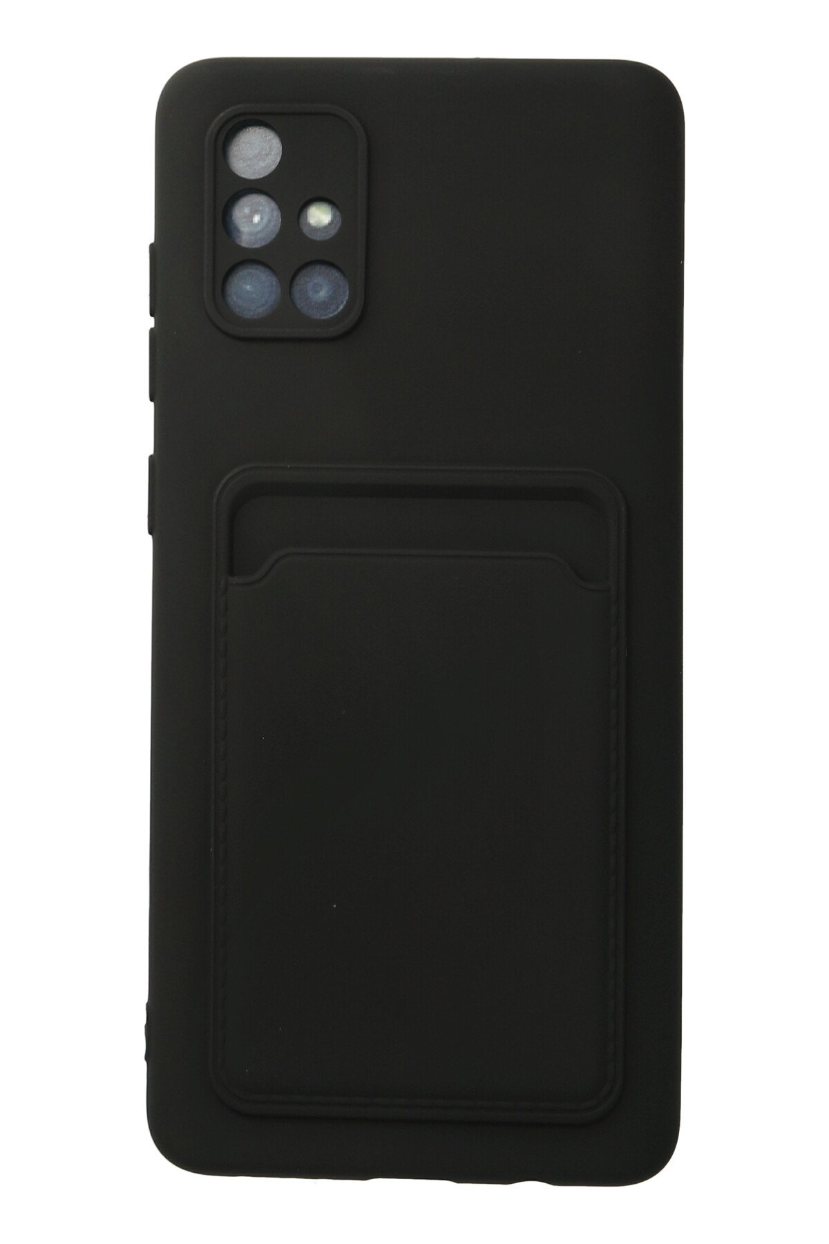 Newface Samsung Galaxy A71 Kılıf Gros Yüzüklü Silikon - Siyah