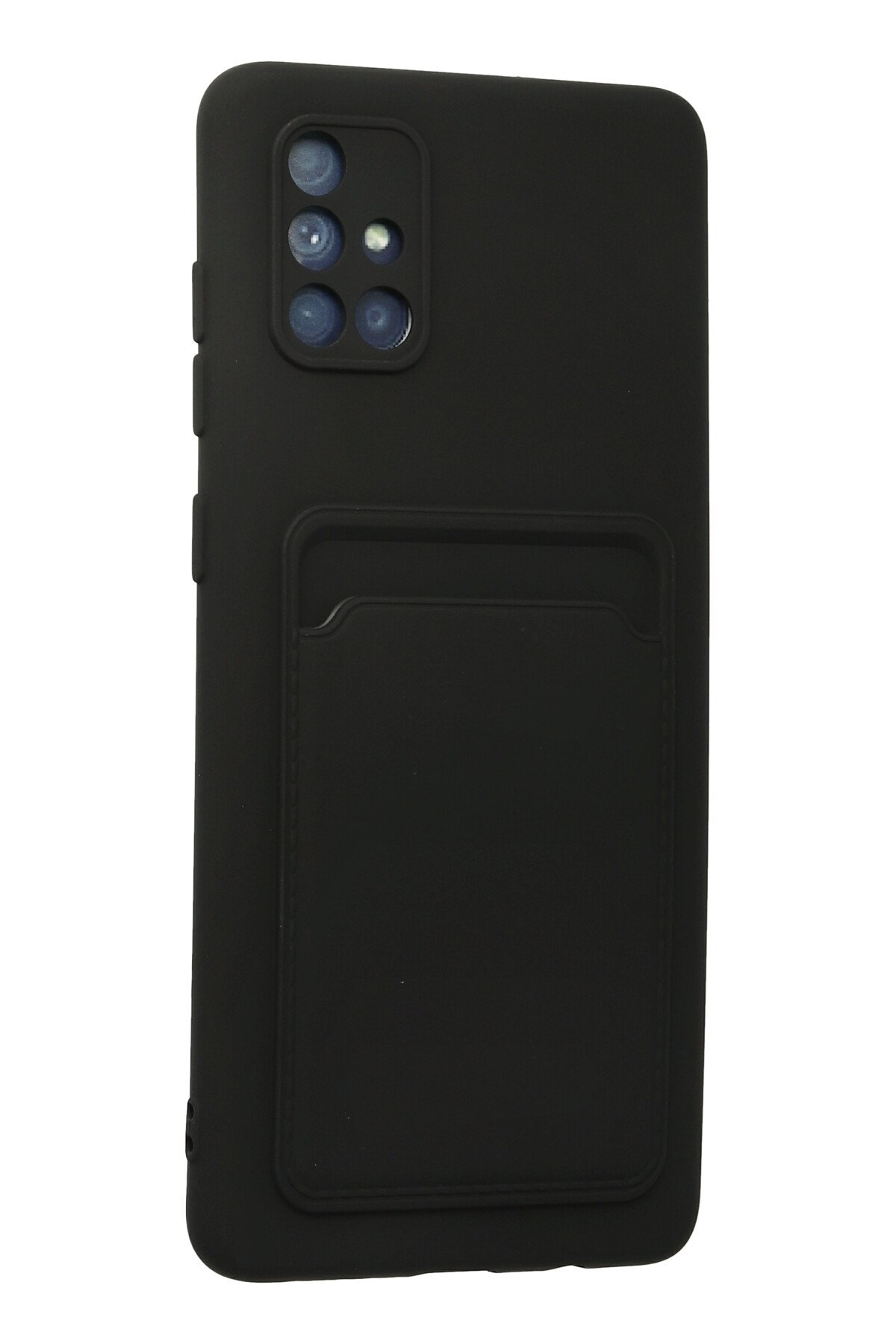 Newface Samsung Galaxy A71 Kılıf Gros Yüzüklü Silikon - Siyah