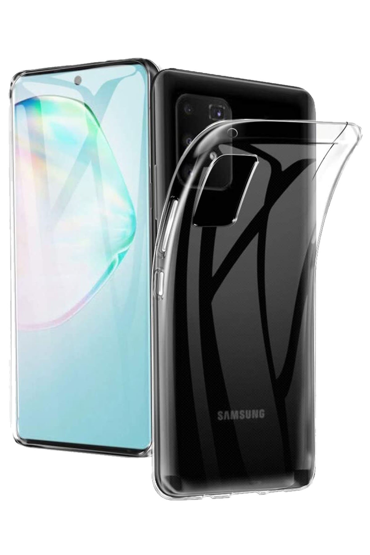 Newface Samsung Galaxy A71 Kılıf Range Yüzüklü Silikon - Siyah-Gold