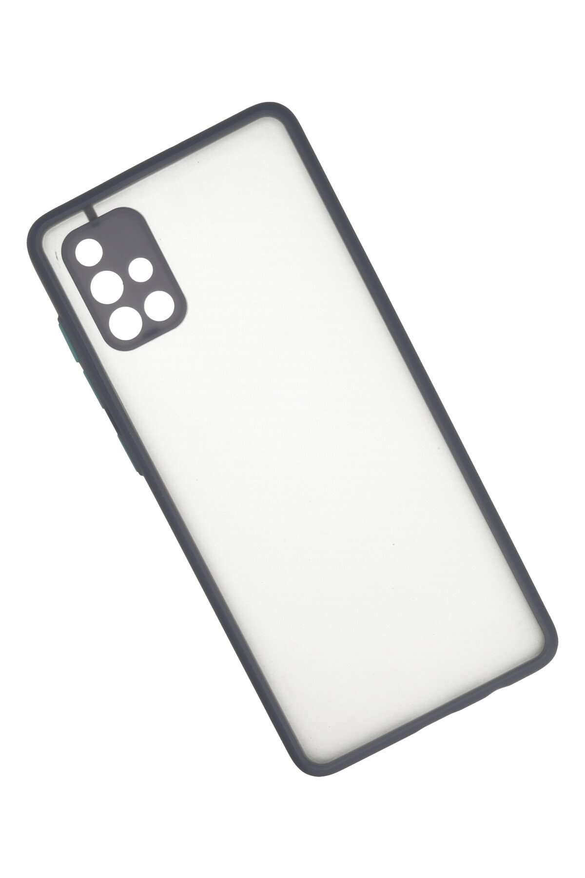 Newface Samsung Galaxy A71 Kılıf Range Yüzüklü Silikon - Siyah-Gold