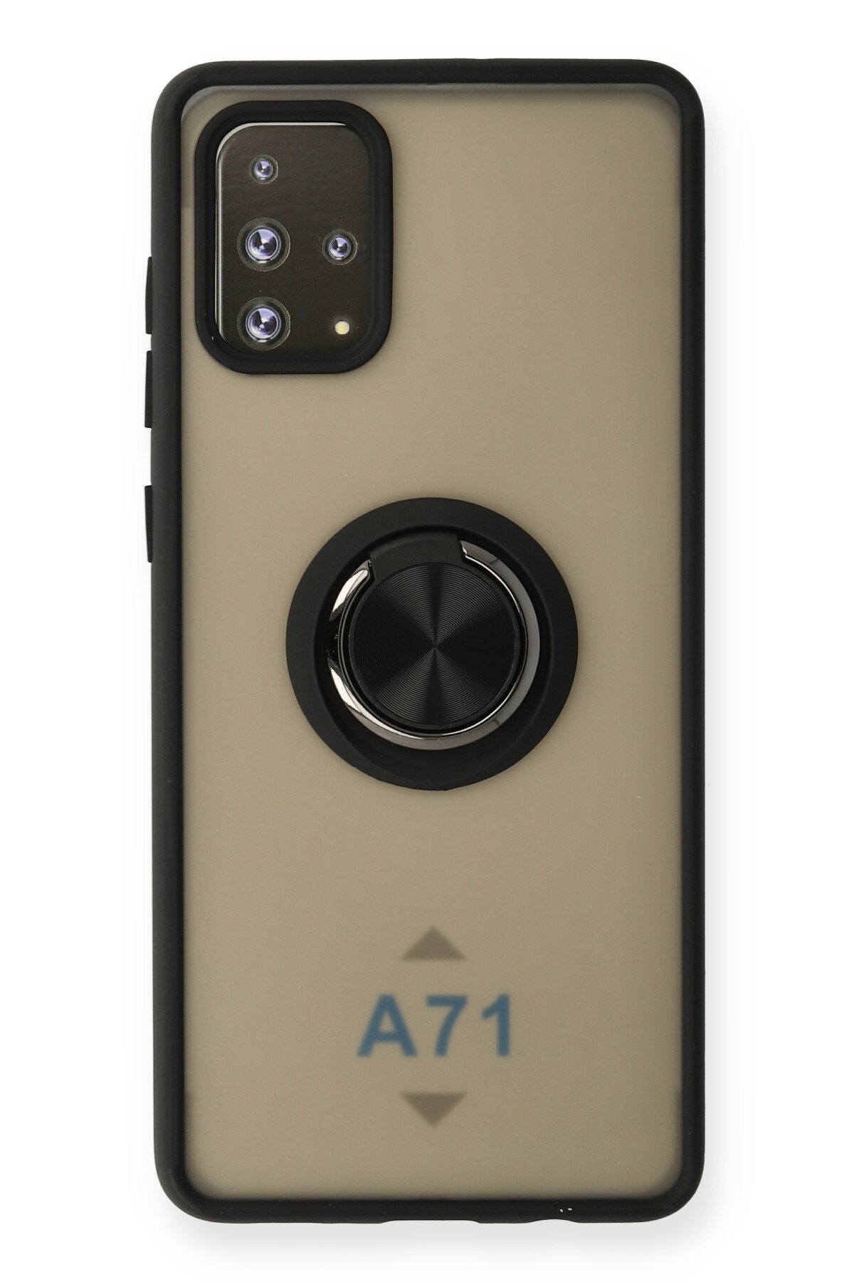 Newface Samsung Galaxy A71 Kılıf Palm Buzlu Kamera Sürgülü Silikon - Pembe