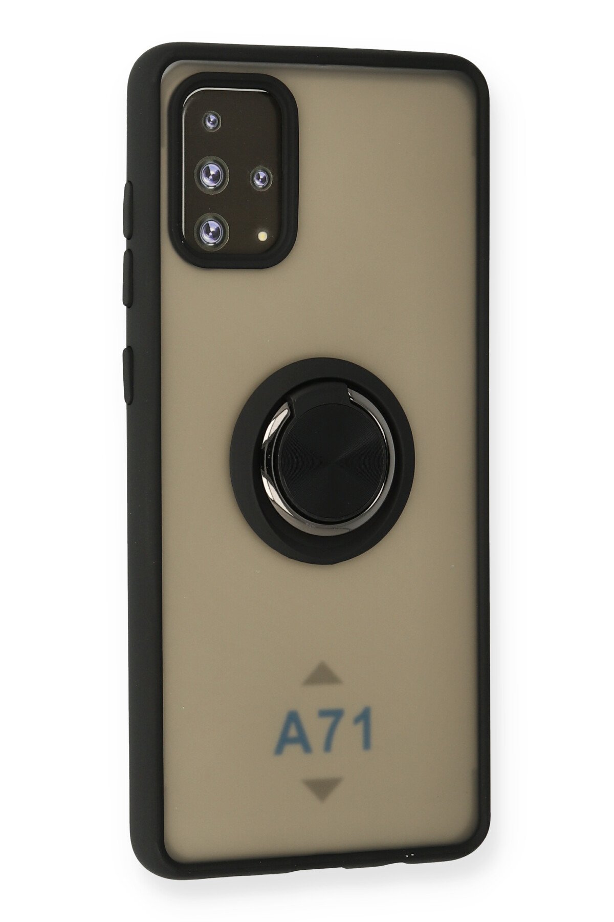 Newface Samsung Galaxy A71 Kılıf Palm Buzlu Kamera Sürgülü Silikon - Pembe