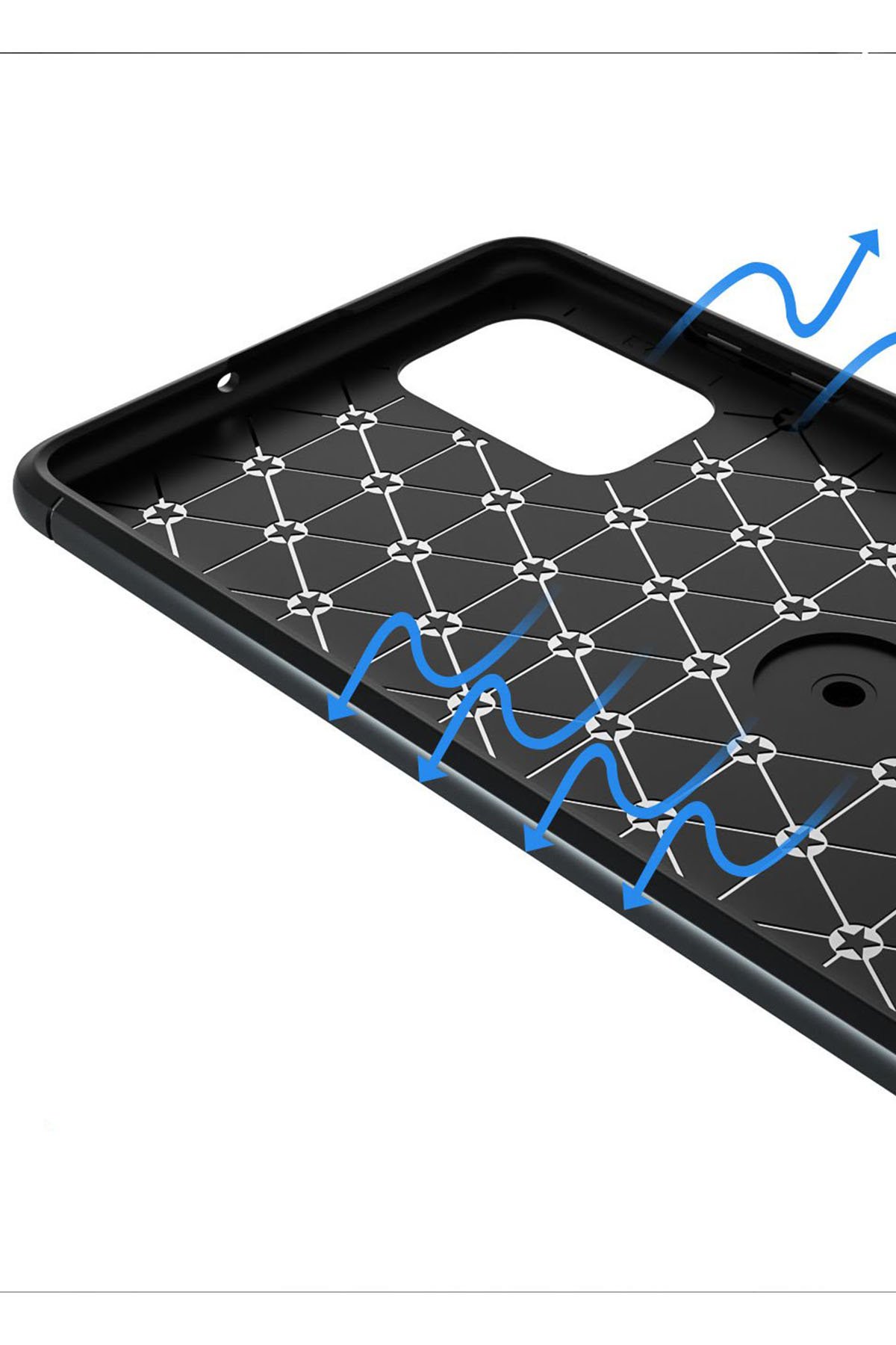 Newface Samsung Galaxy A71 Kılıf Platin Simli Silikon - Lila