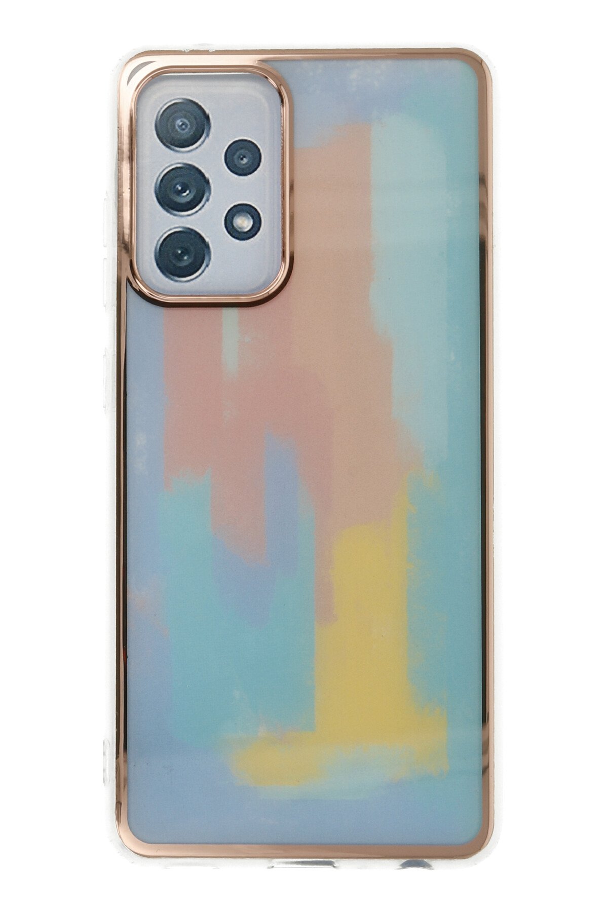 Newface Samsung Galaxy A72 Kılıf Sofya Yüzüklü Silikon Kapak - Gümüş